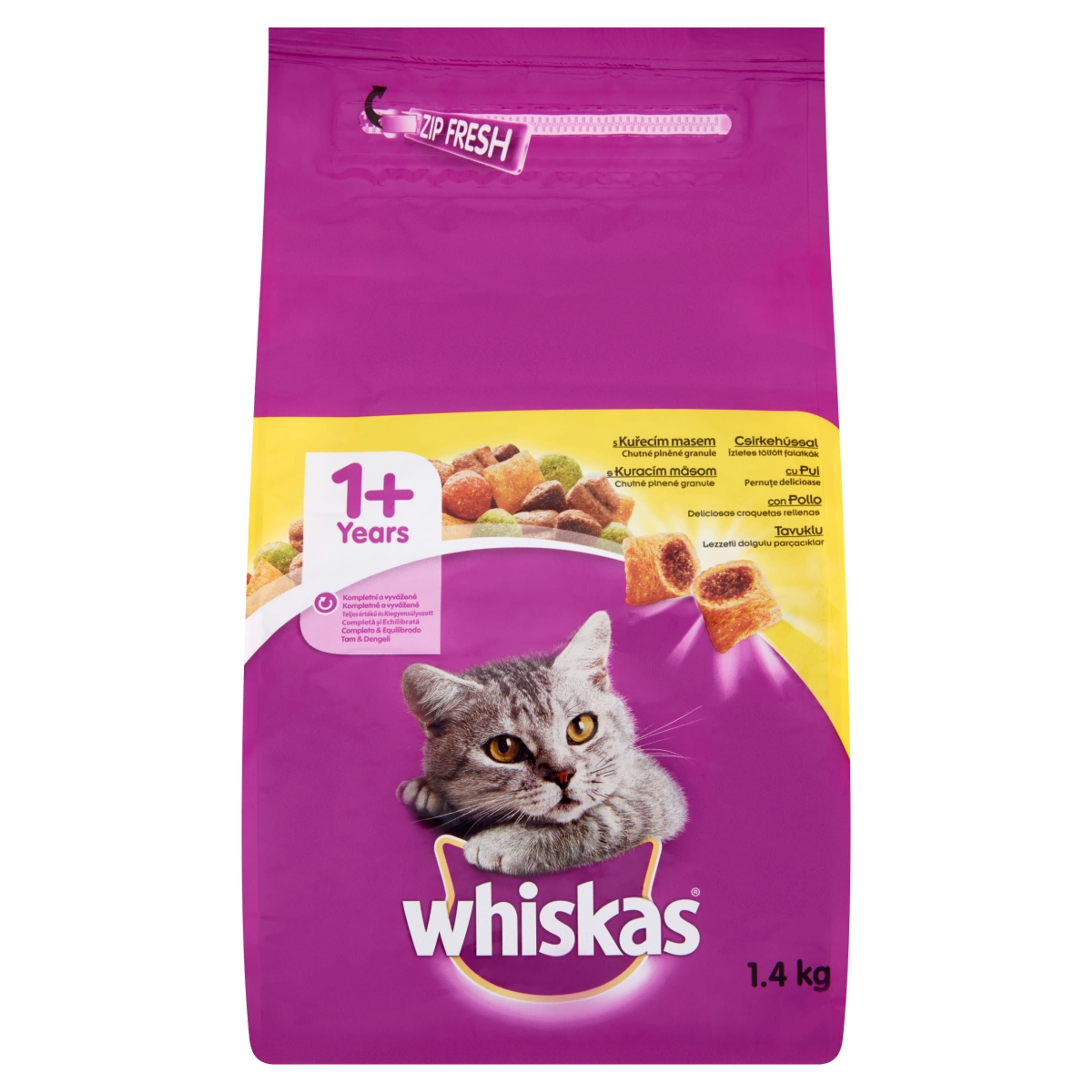 Whiskas szárazeledel csirkével macskáknak - 1,4 kg