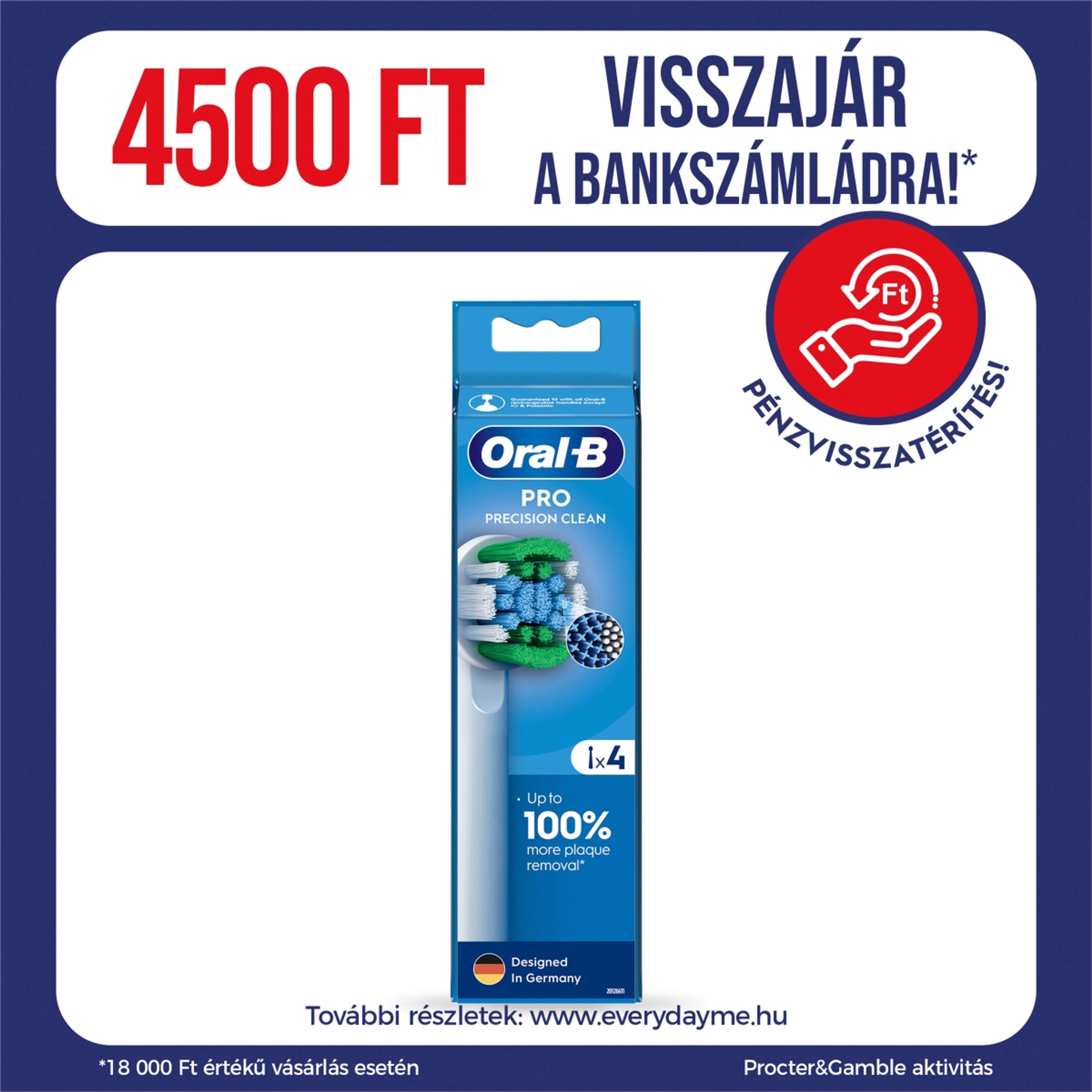 Oral-B Pro Precision Clean fogkefefej - 4 db