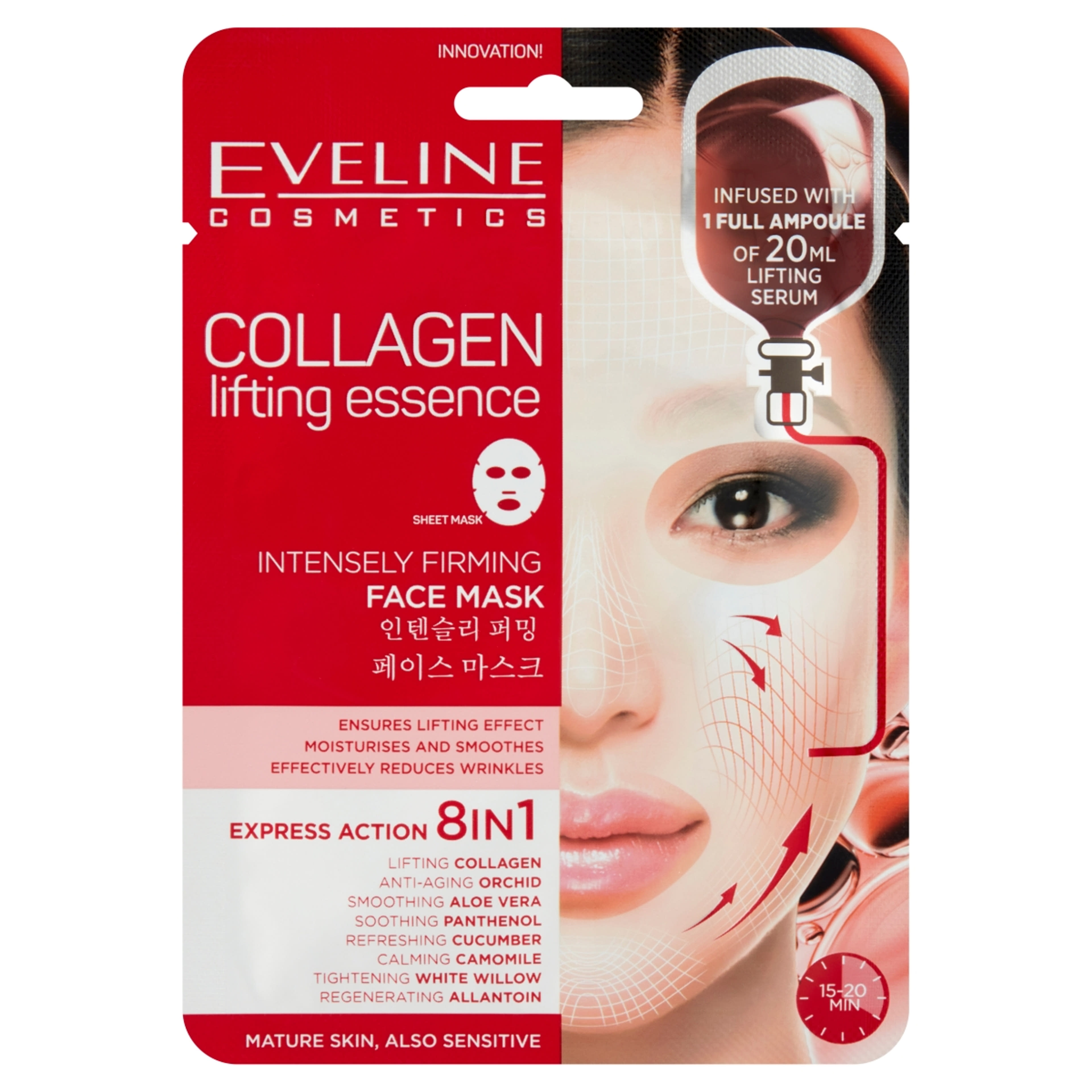 Eveline szövet arcmaszk kollagén - 1 db-1