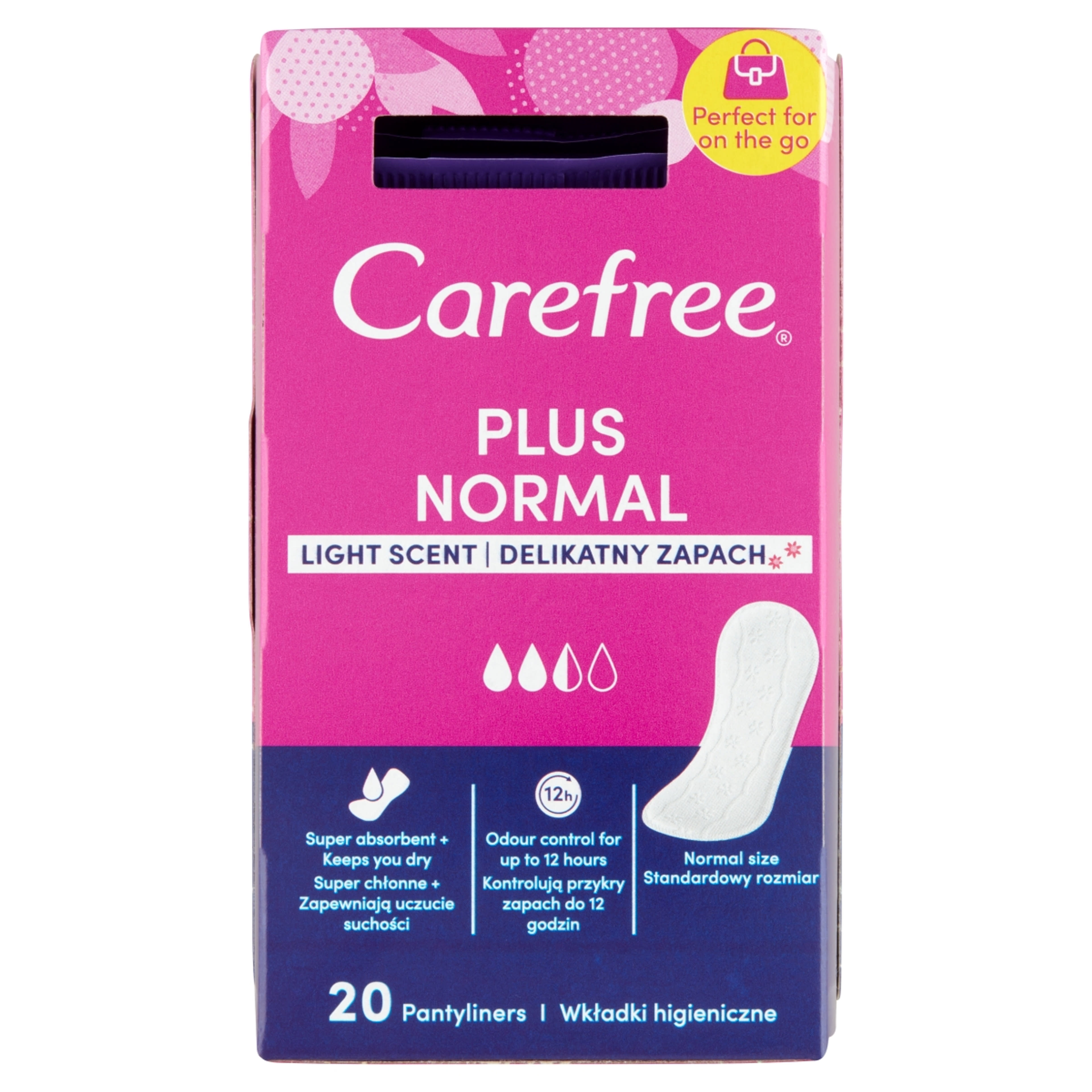 Carefree Plus Original tisztasági betét lágy illattal - 20 db