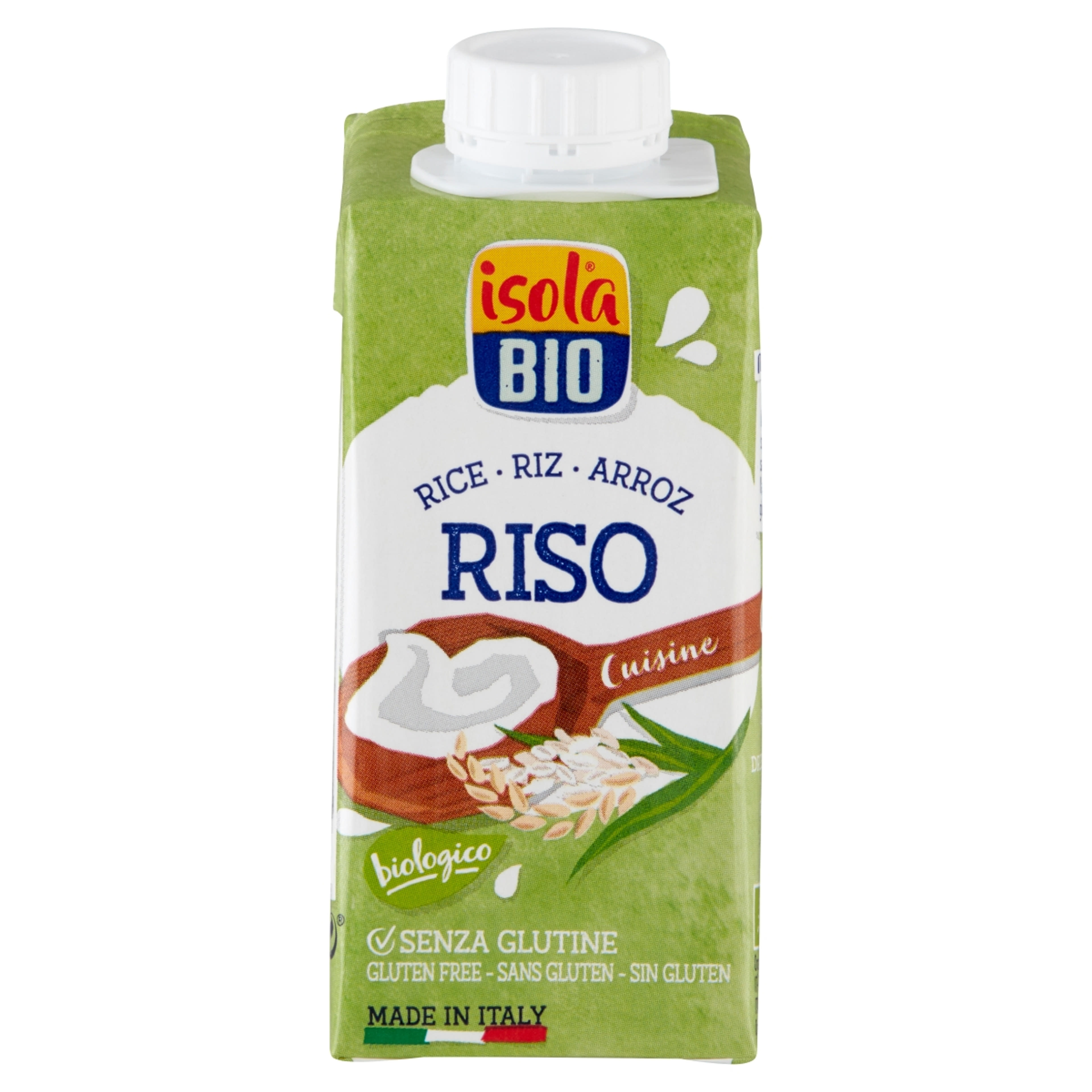 Isola Bio rizs tejszín főzéshez gluténmentes bio - 200 ml