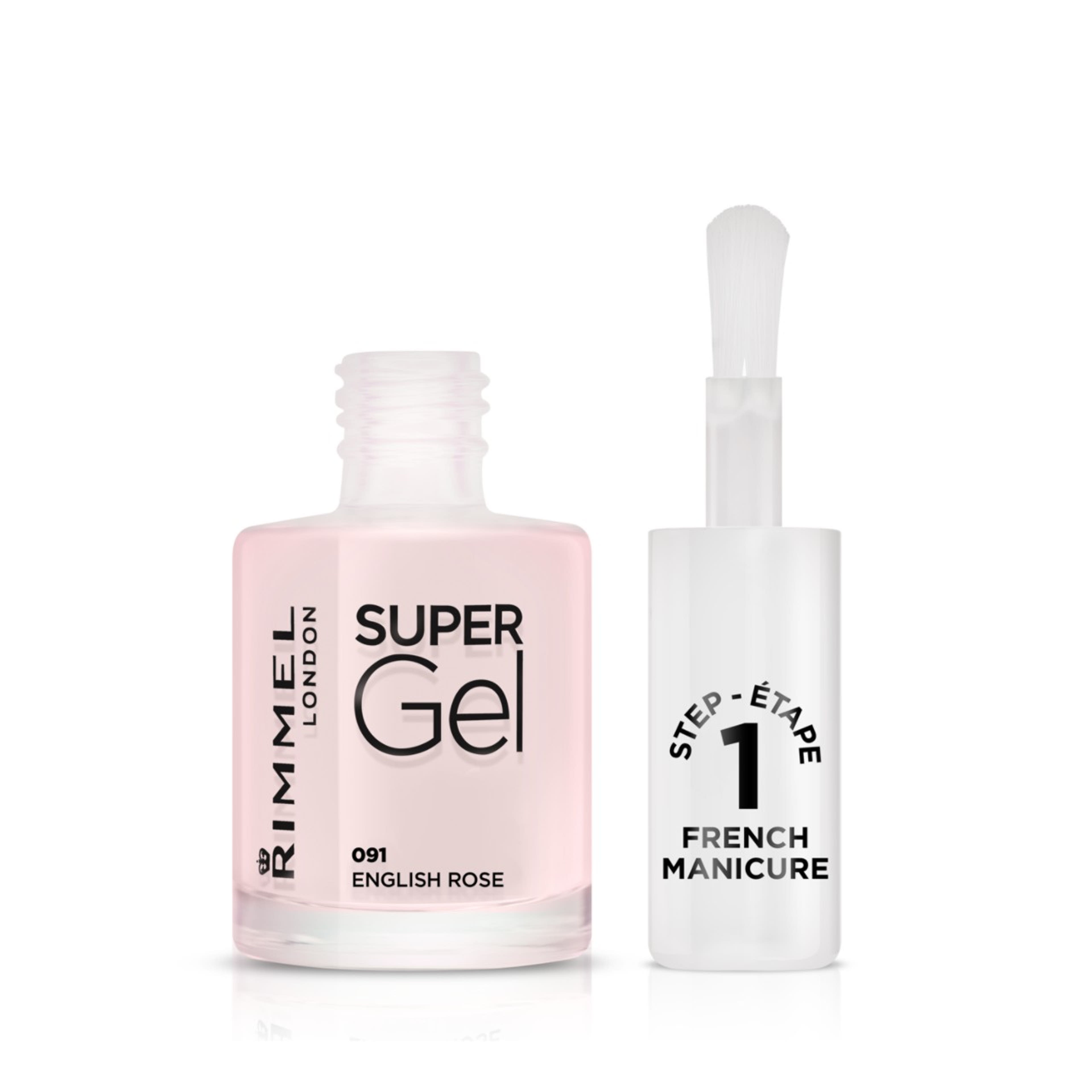 Rimmel Super Gel francia manikű körömlakk /091 english rose - 1 db-2