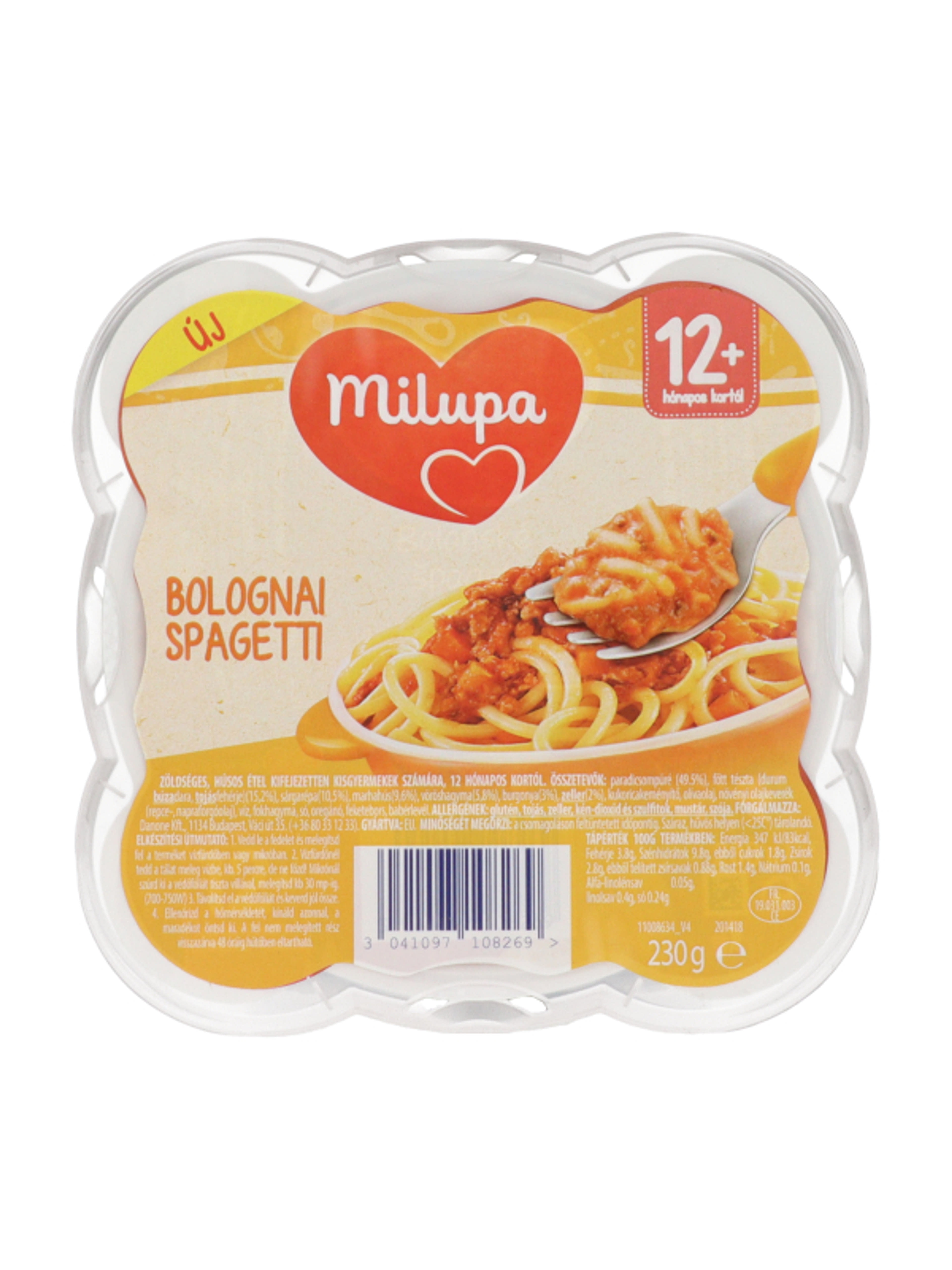 Milupa Bolognai spagetti 12 hónapos kortól - 230 g-2