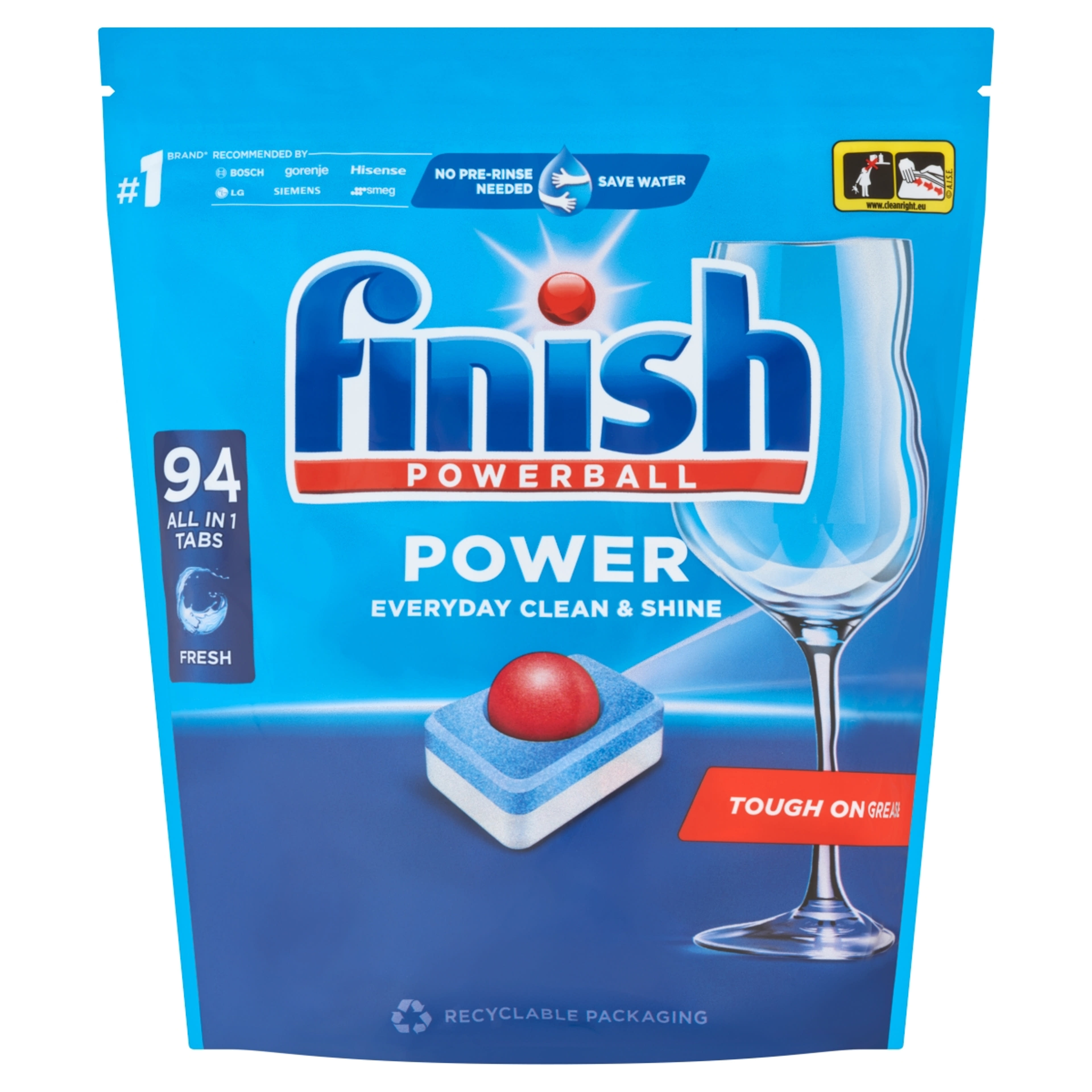 Finish Powerball Power All in 1 mosogatógép tabletta - 94 db-1