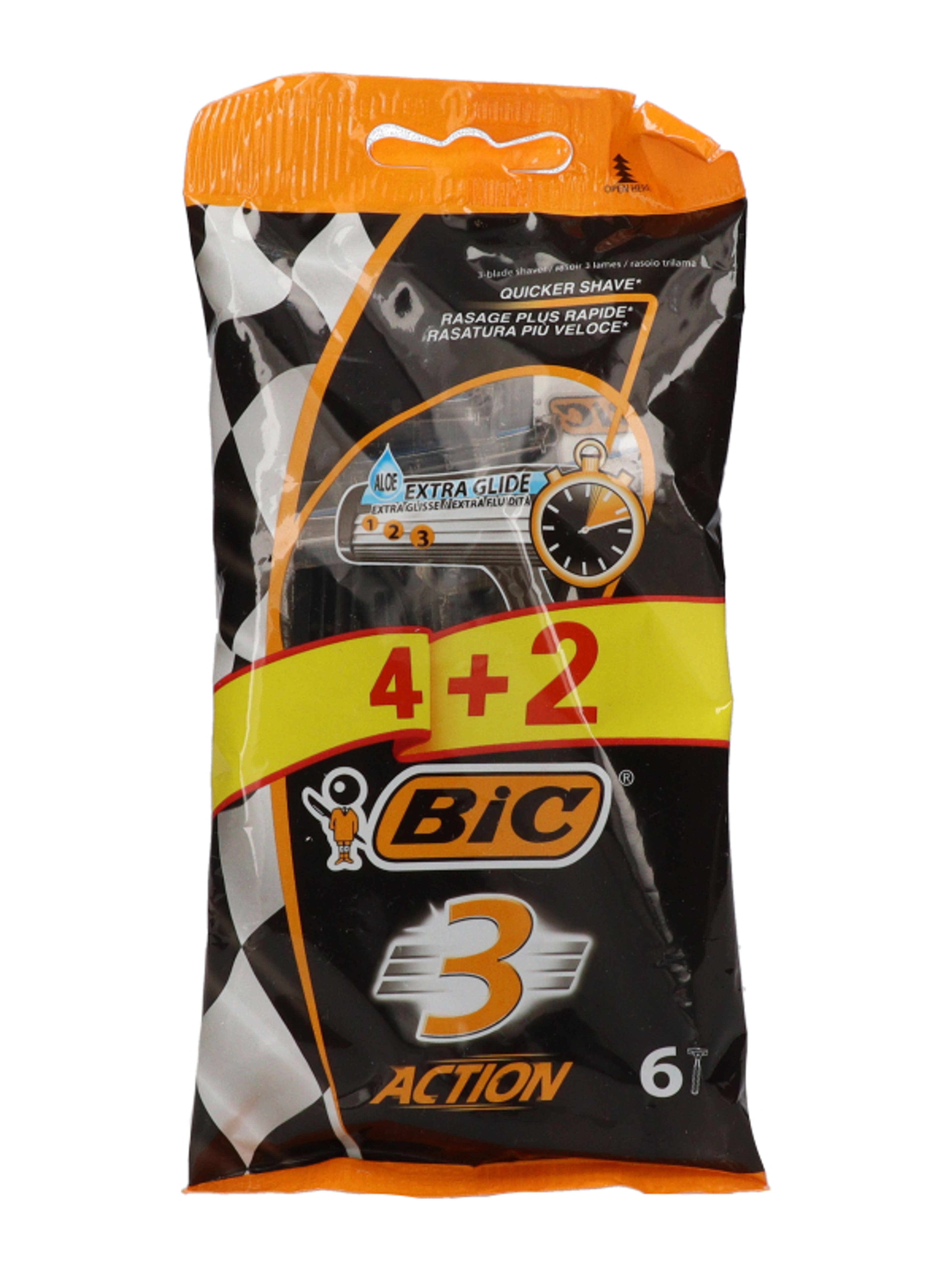 Bic eldobható borotva 3 action 4+2 - 6 db-2