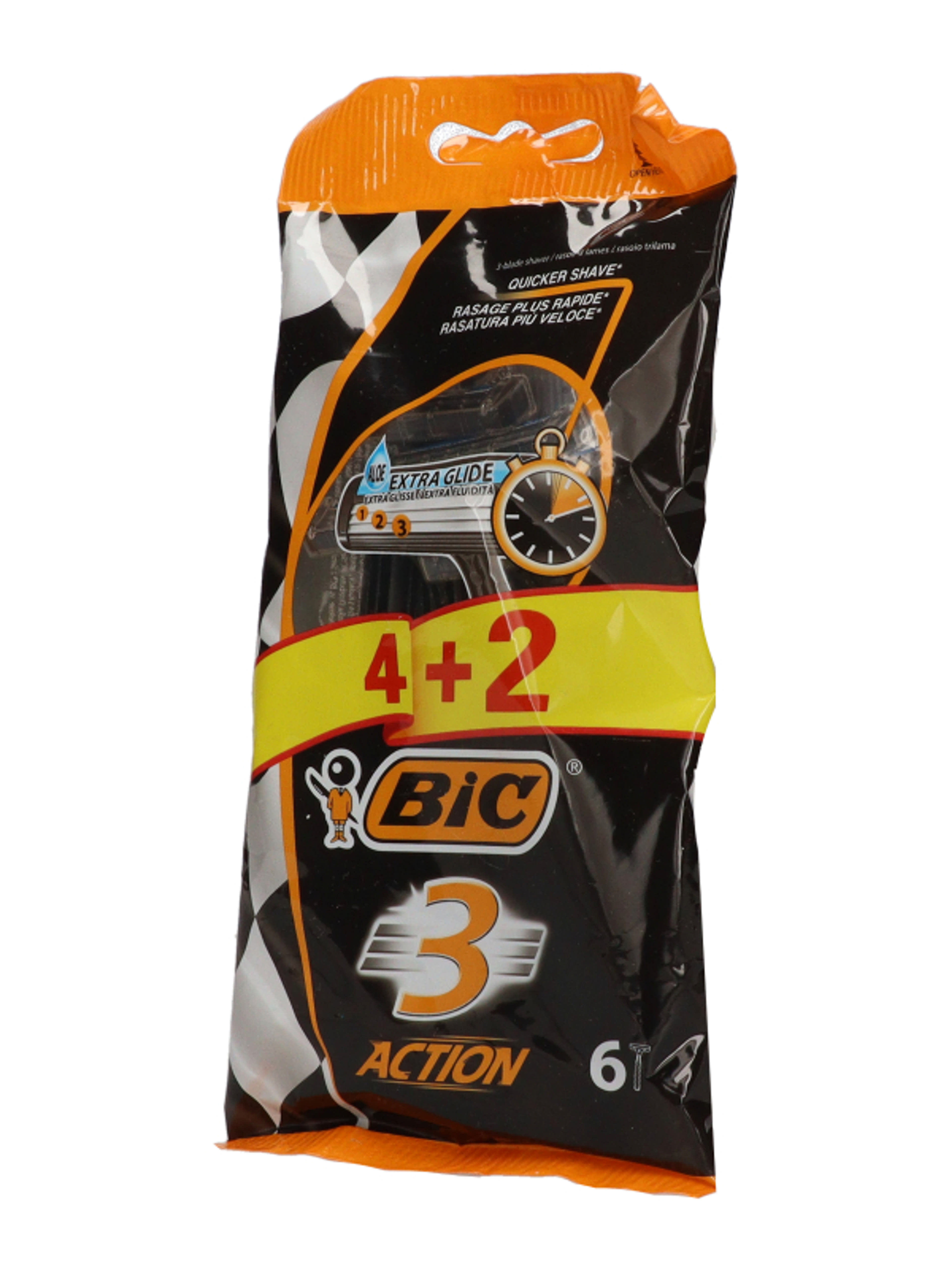 Bic eldobható borotva 3 action 4+2 - 6 db-3