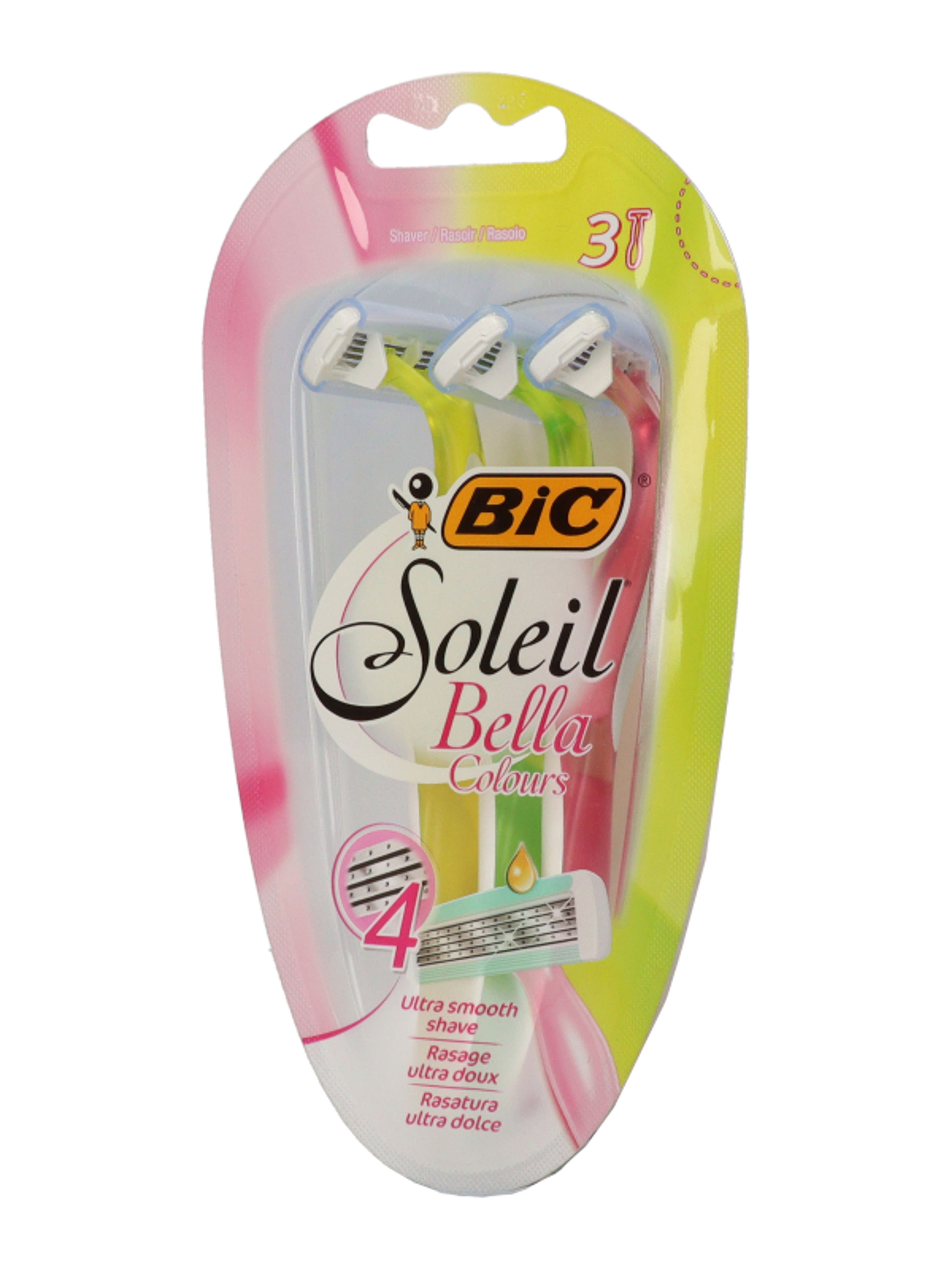 Bic Soleil Bella Colours női eldobható borotva 4 pengés - 3 db-3
