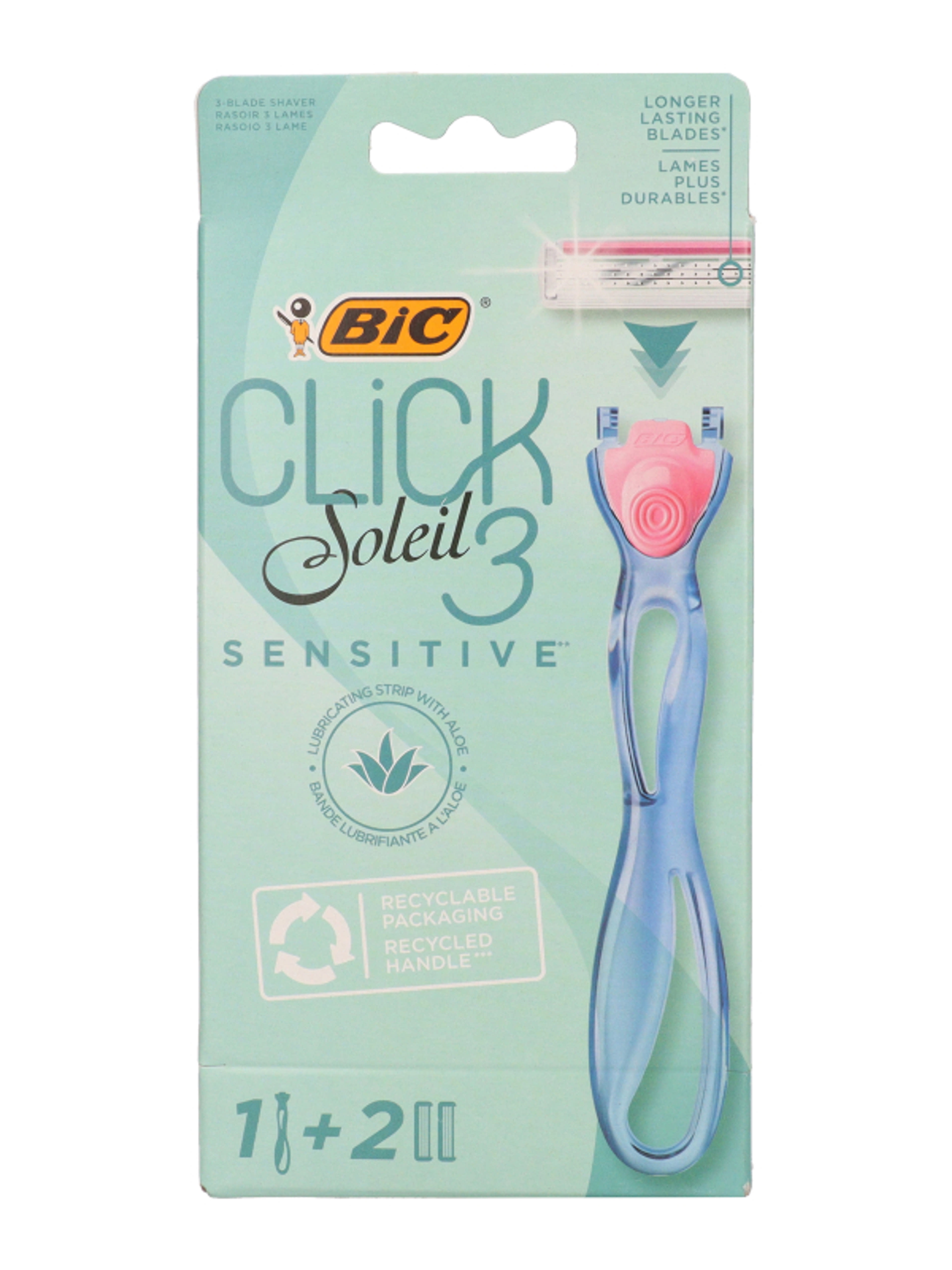 BIC Soleil Click3 Sensitive 3 pengés borotva készülék + 2 db borotvabetét - 1 db-2