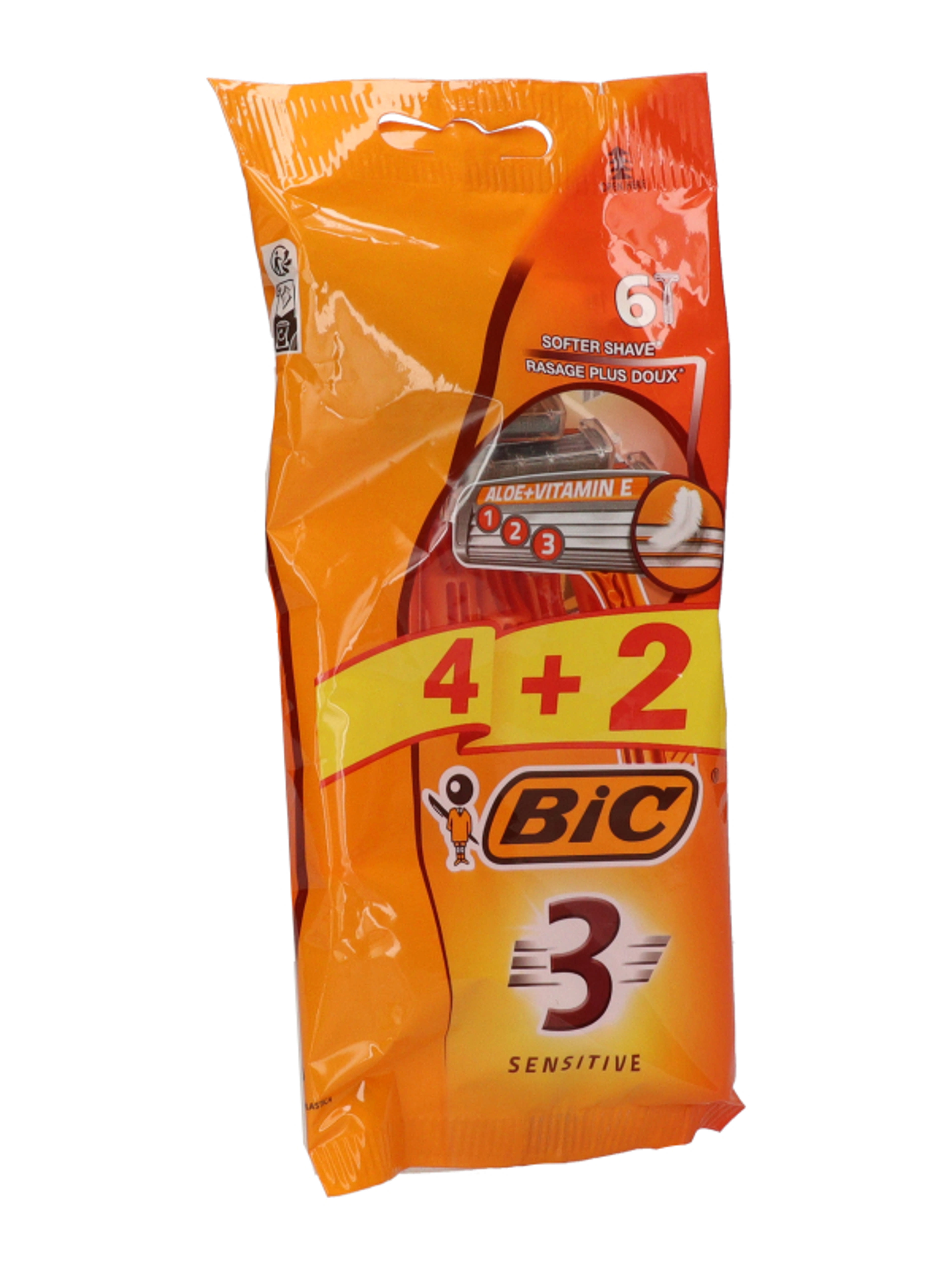 Bic 3 eldobható borotva Sensitive 4+2 - 6 db-4