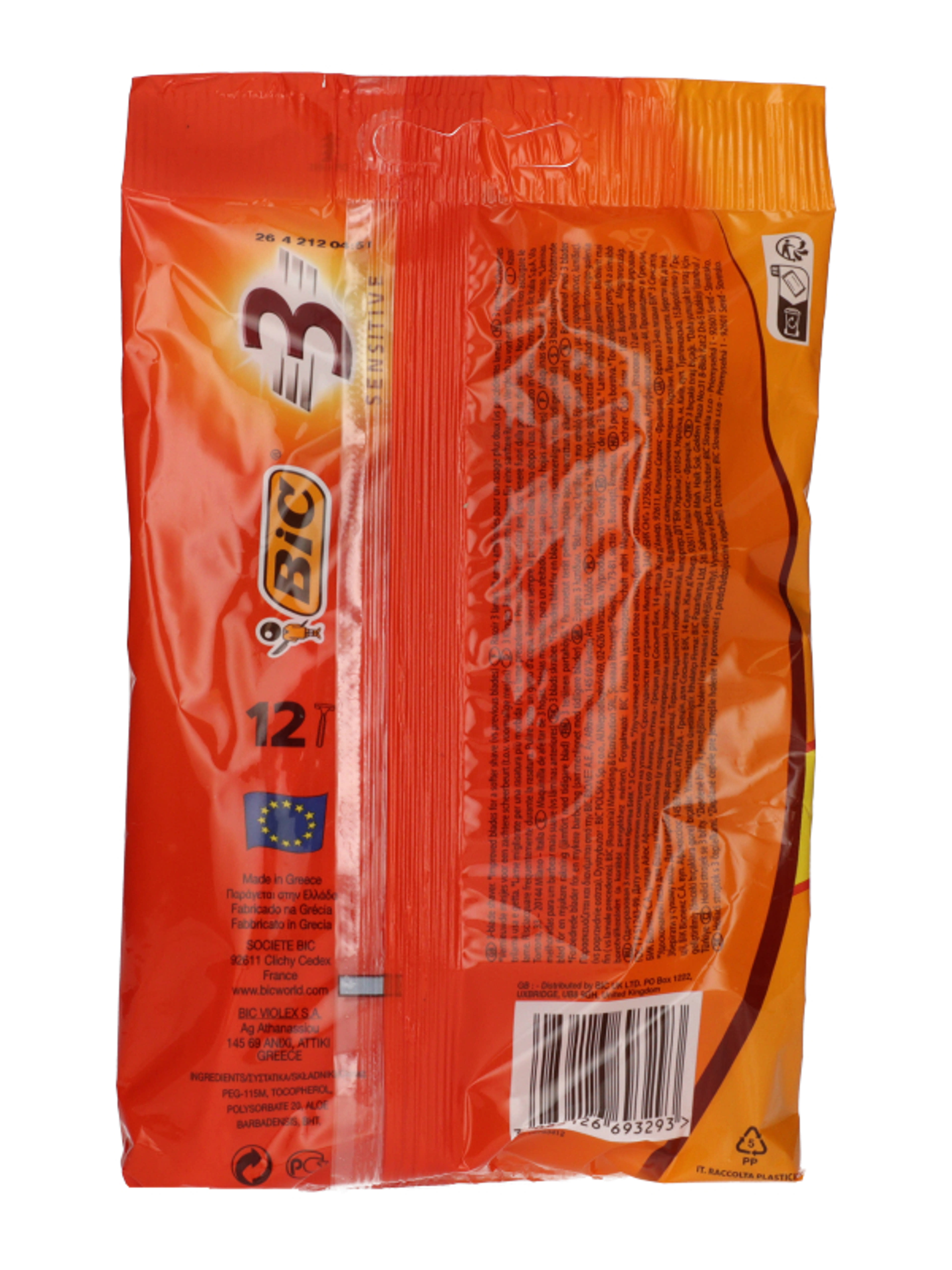 Bic 3 Sensitive eldobható borortva 3 pengés 8+4 db - 108 g-2