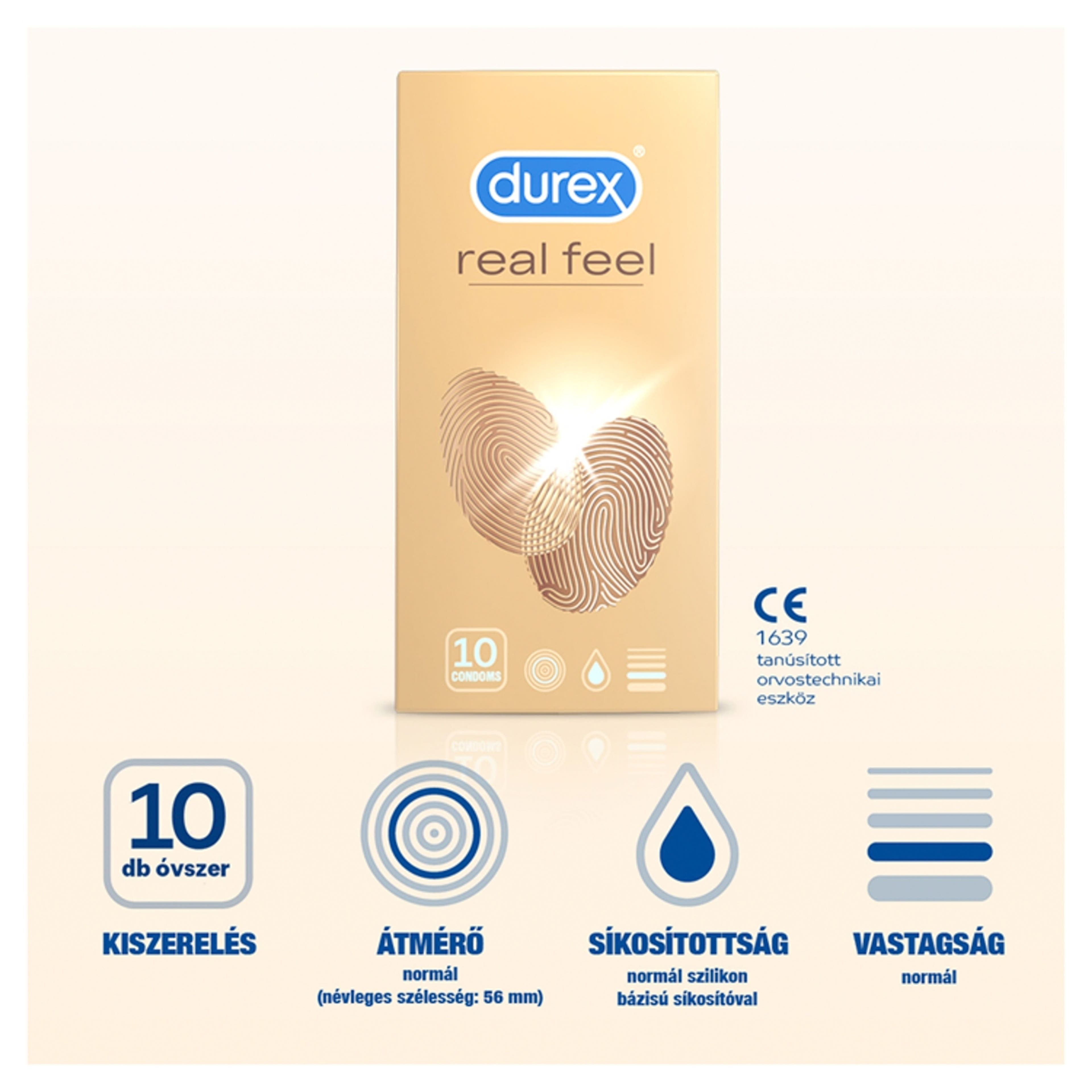 Durex Real feel óvszer - 10 db