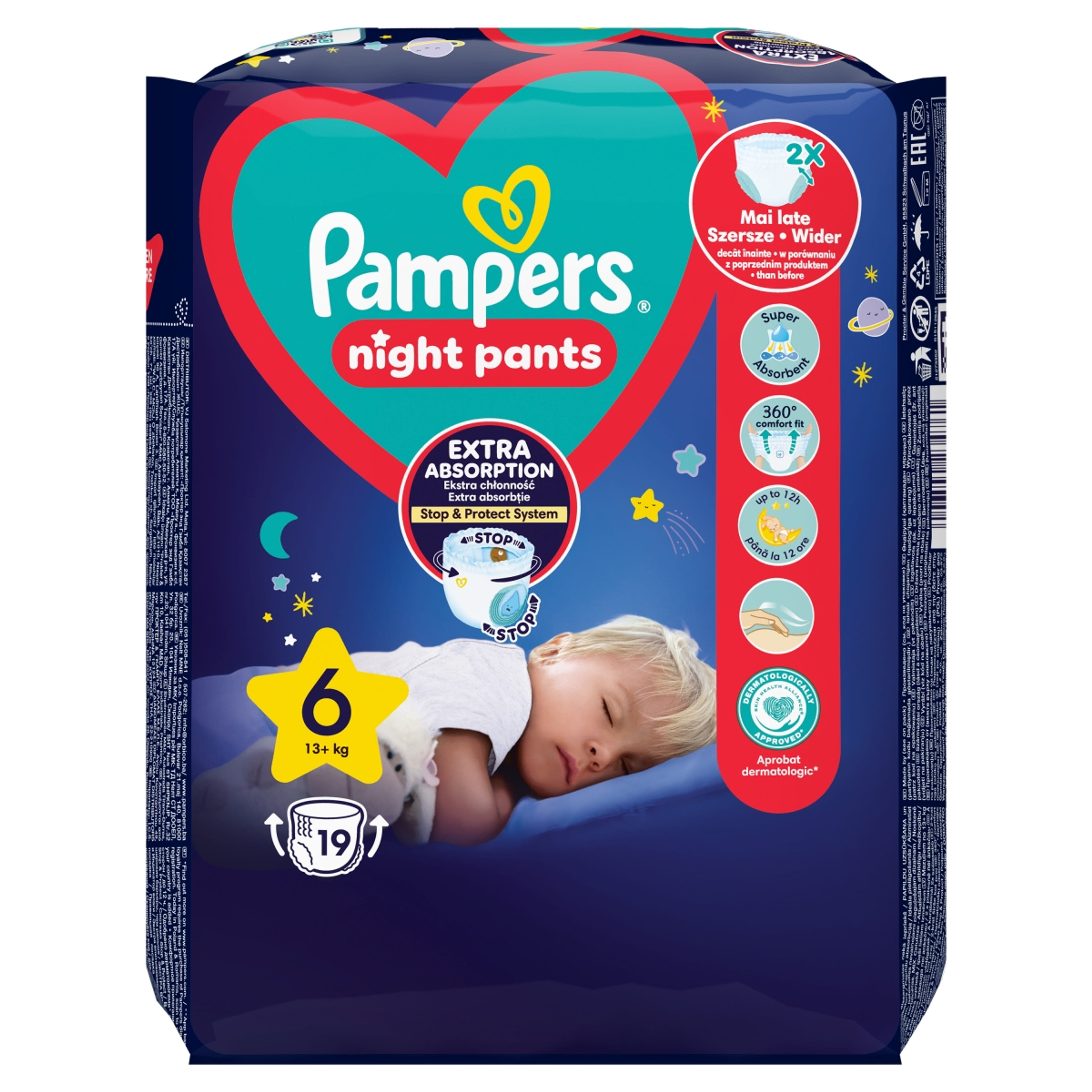 Pampers Night Pants 6-os 15+ kg - 19 db