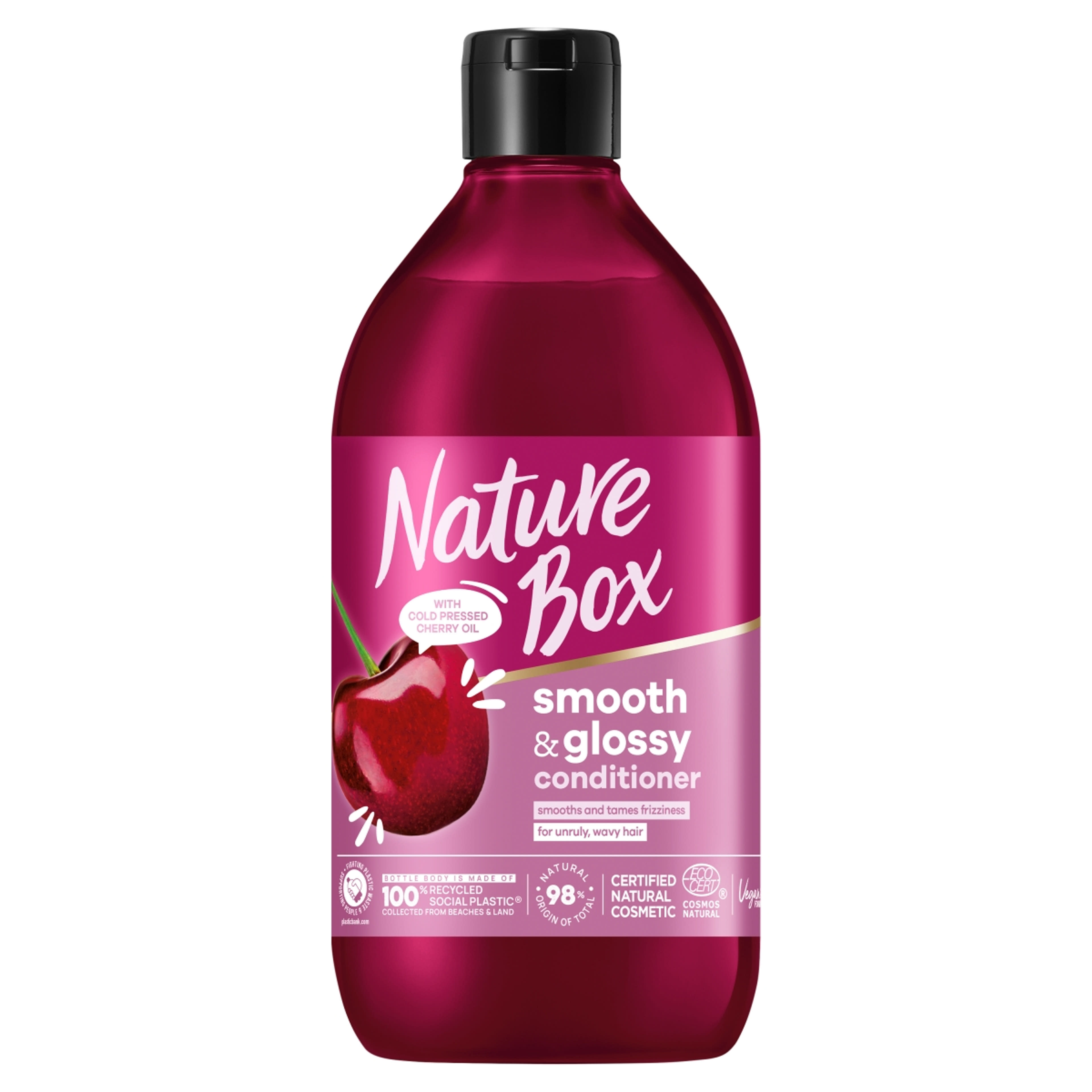 Nature Box hajbalzsam a puha hajért hidegen préselt cseresznye olajjal - 385 ml