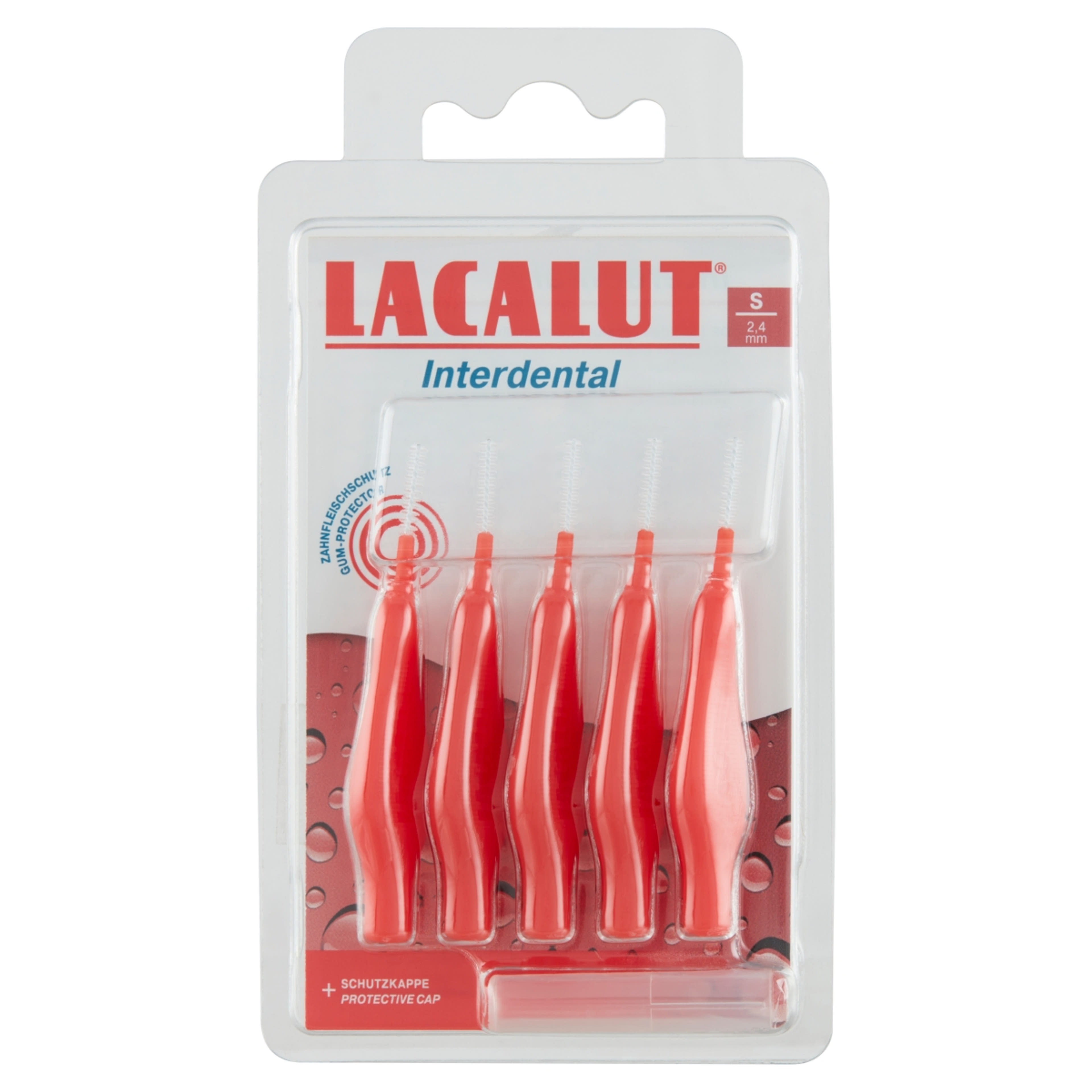 Lacalut Interdental S fogköztisztító kefe védokupakkal - 5 db