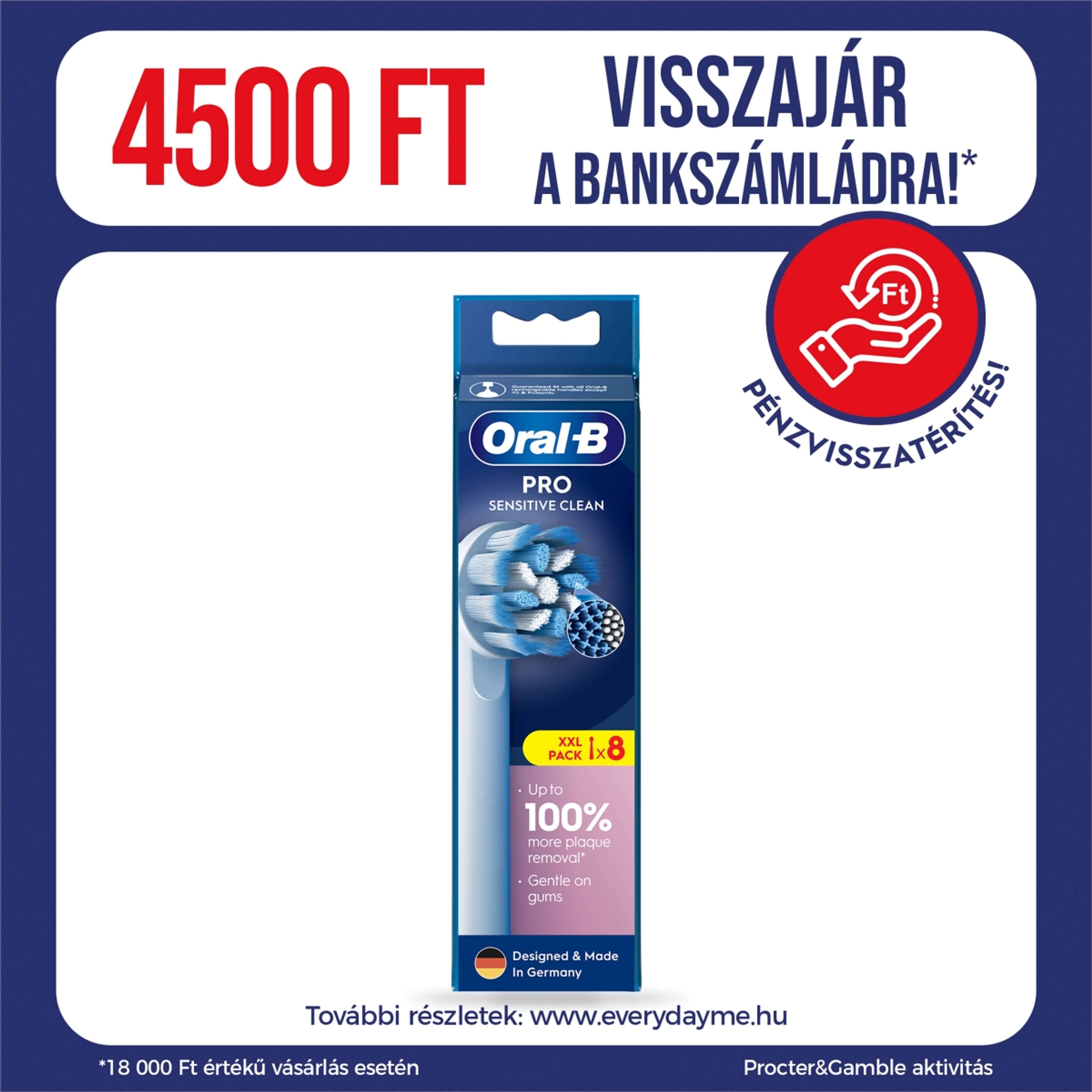 Oral-B Pro Sensitive Clean fogkefefej -  8 db