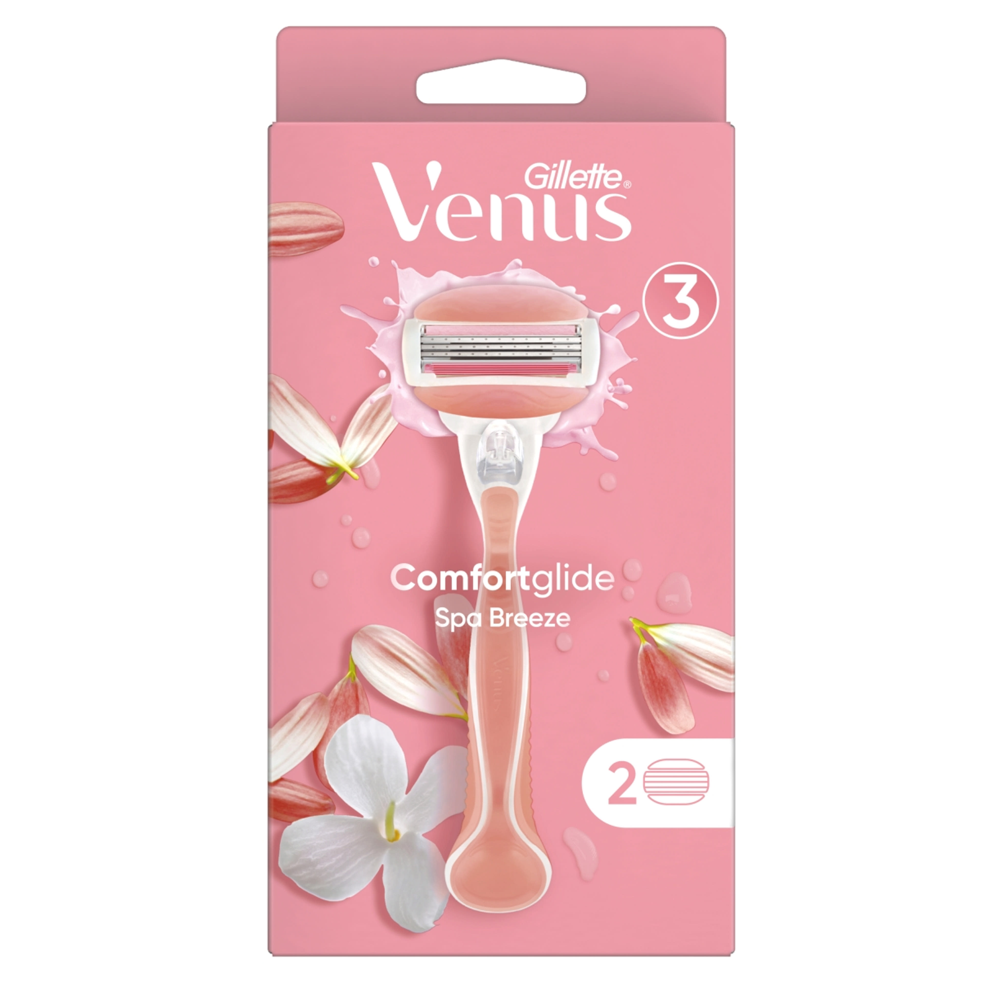Gillette Venus ComfortGlide a Breeze bortvakészülék 3 pengés + 2 db borotvabetét - 1 db-1