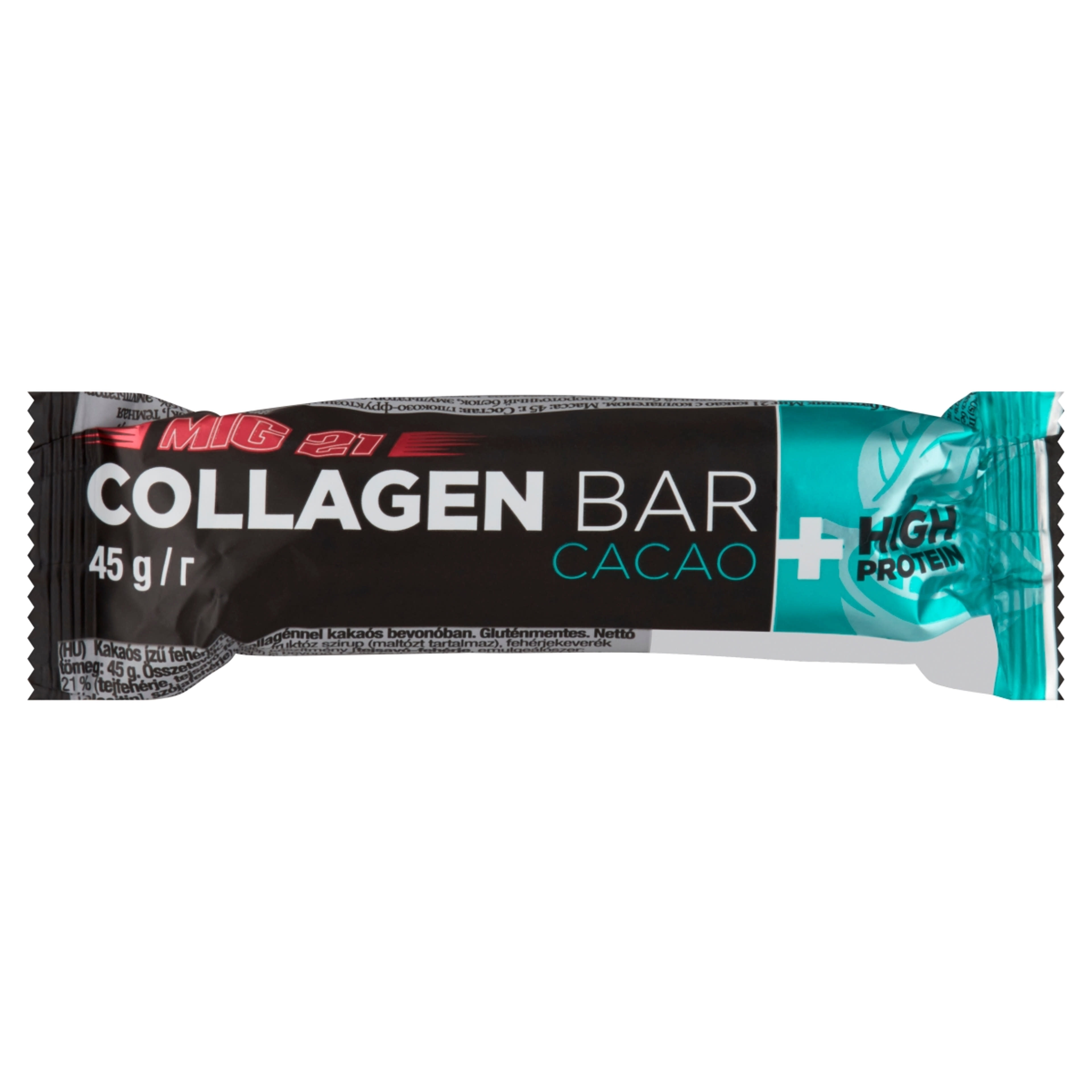 Mig21 kollagén-protein szelet kakaós, csoki bevonattal - 45 g-1