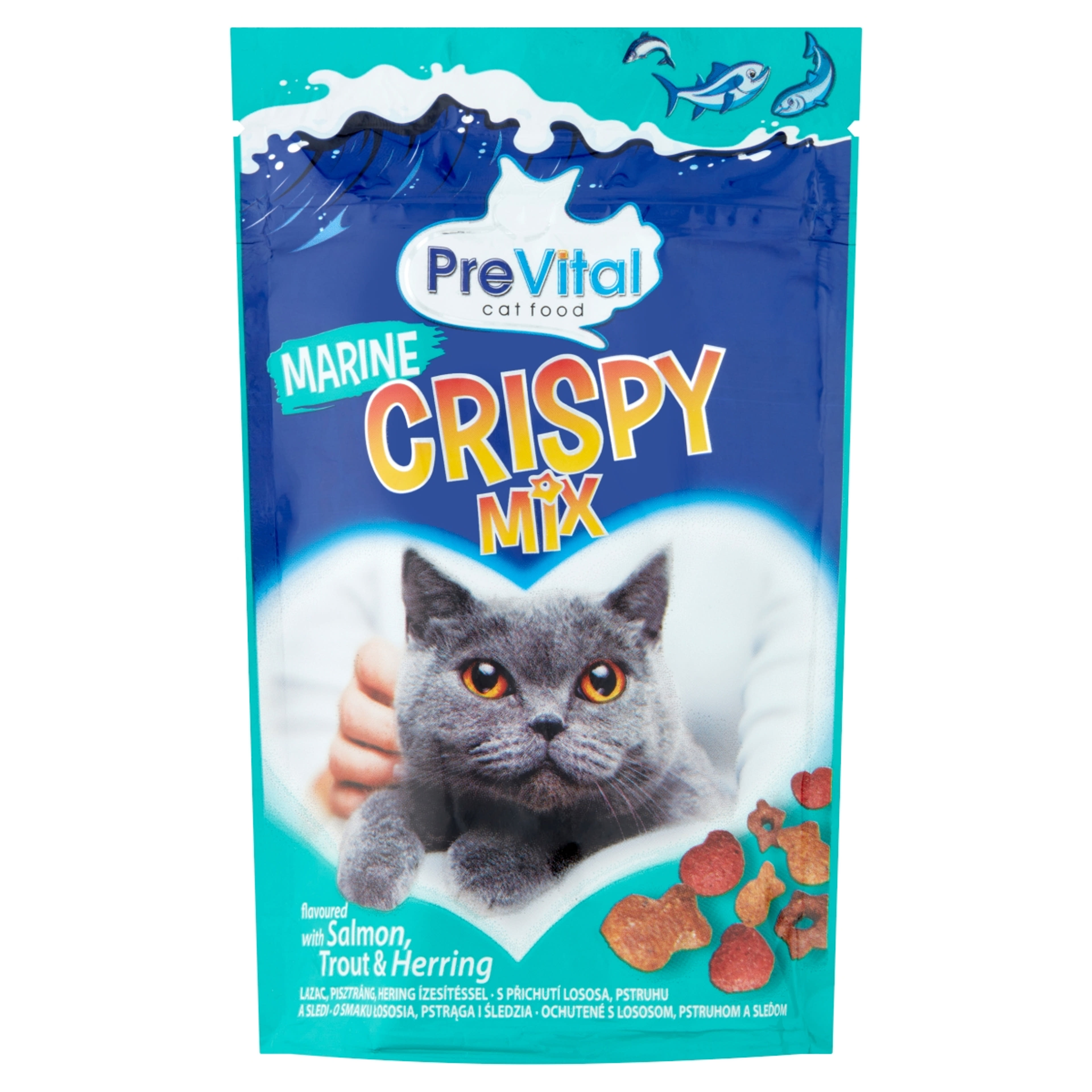 PreVital Crispy Mix jutalomfalatkák macskák számára hallal ízesítve - 60 g