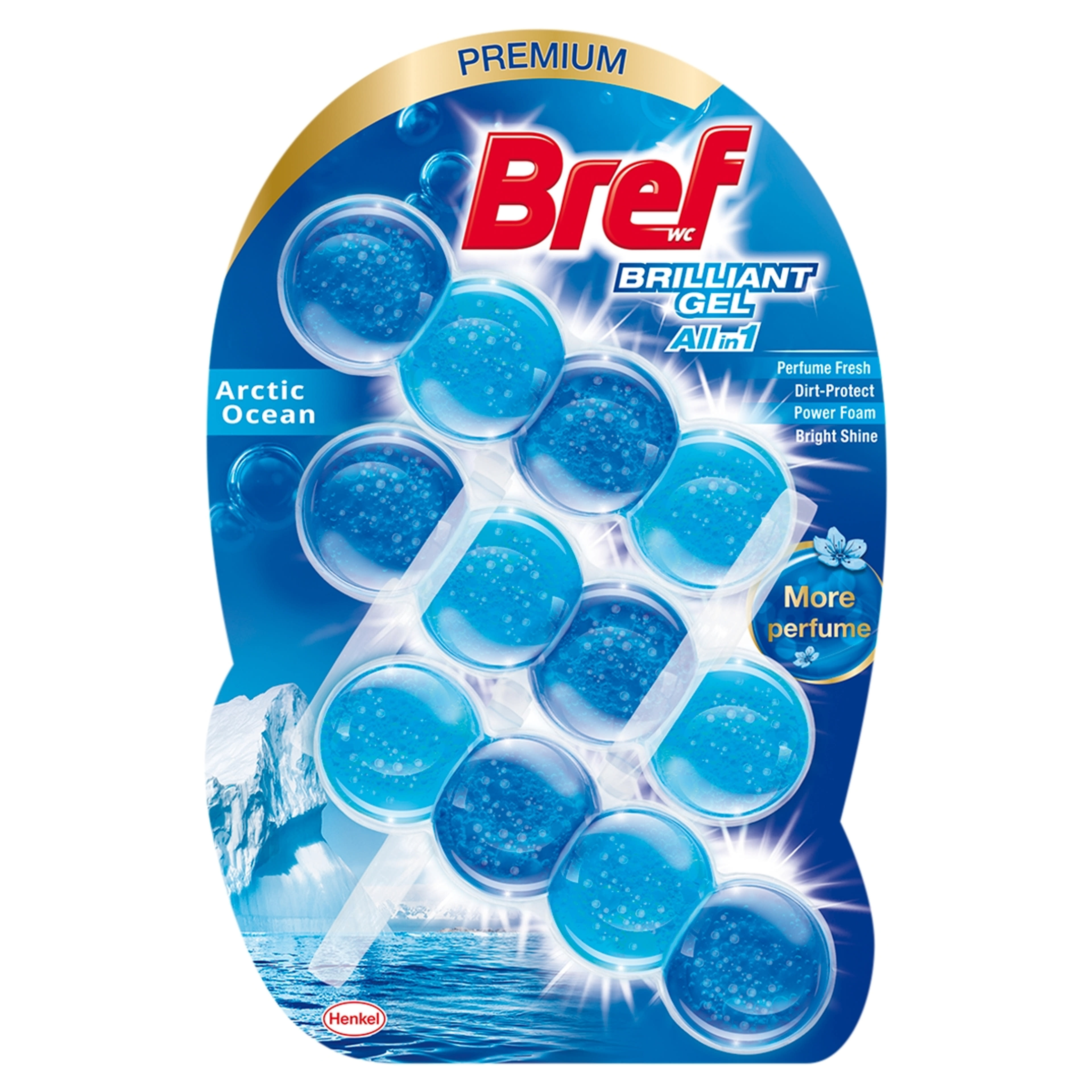 Bref Brilliant Gel Arctic Ocean WC illatosító (3x42 g) - 126 g