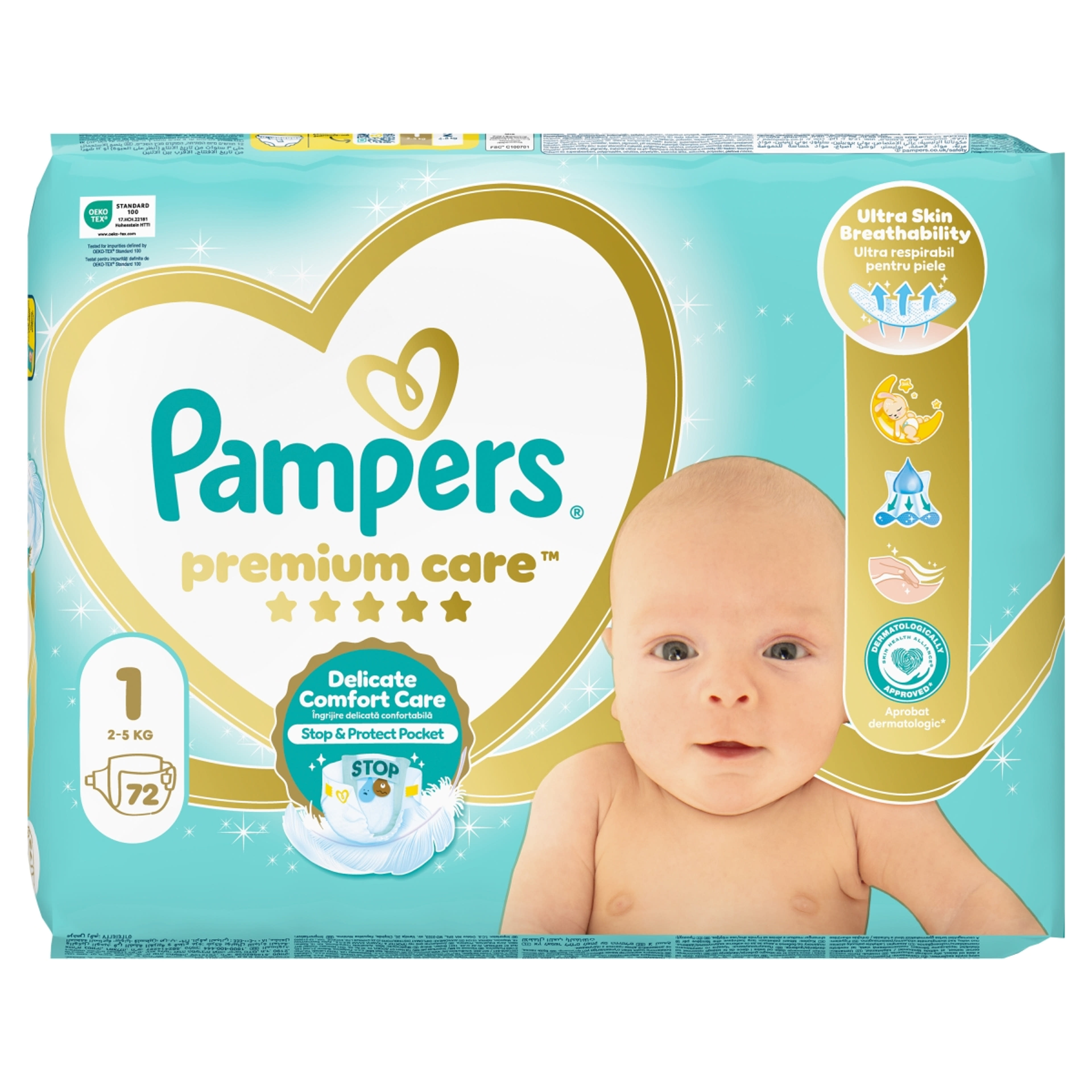 Pampers Premium Care pelenka 1-es 2-5 kg - 72 db-3