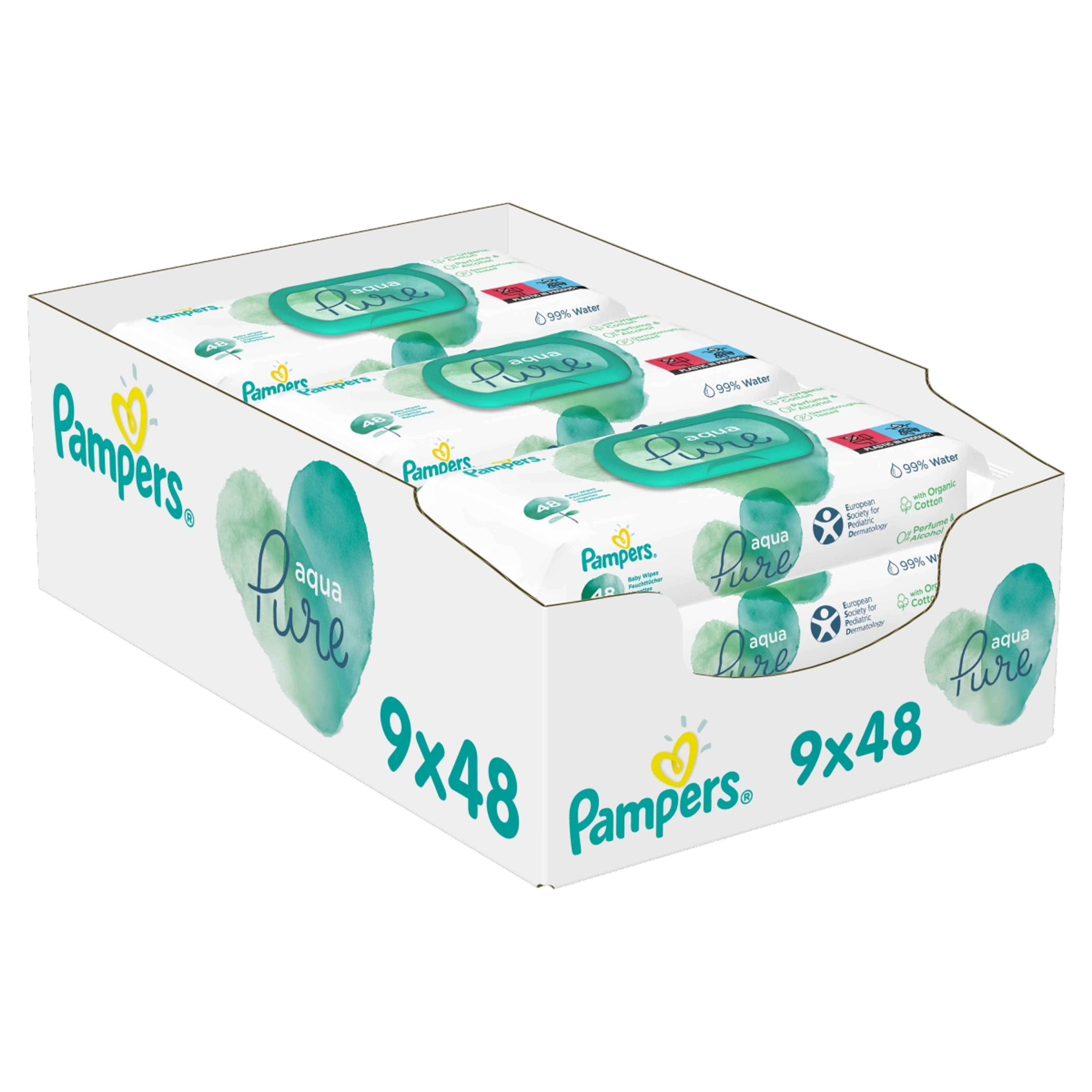 Pampers Aqua Pure törlőkendő (9*48) - 432 db-9