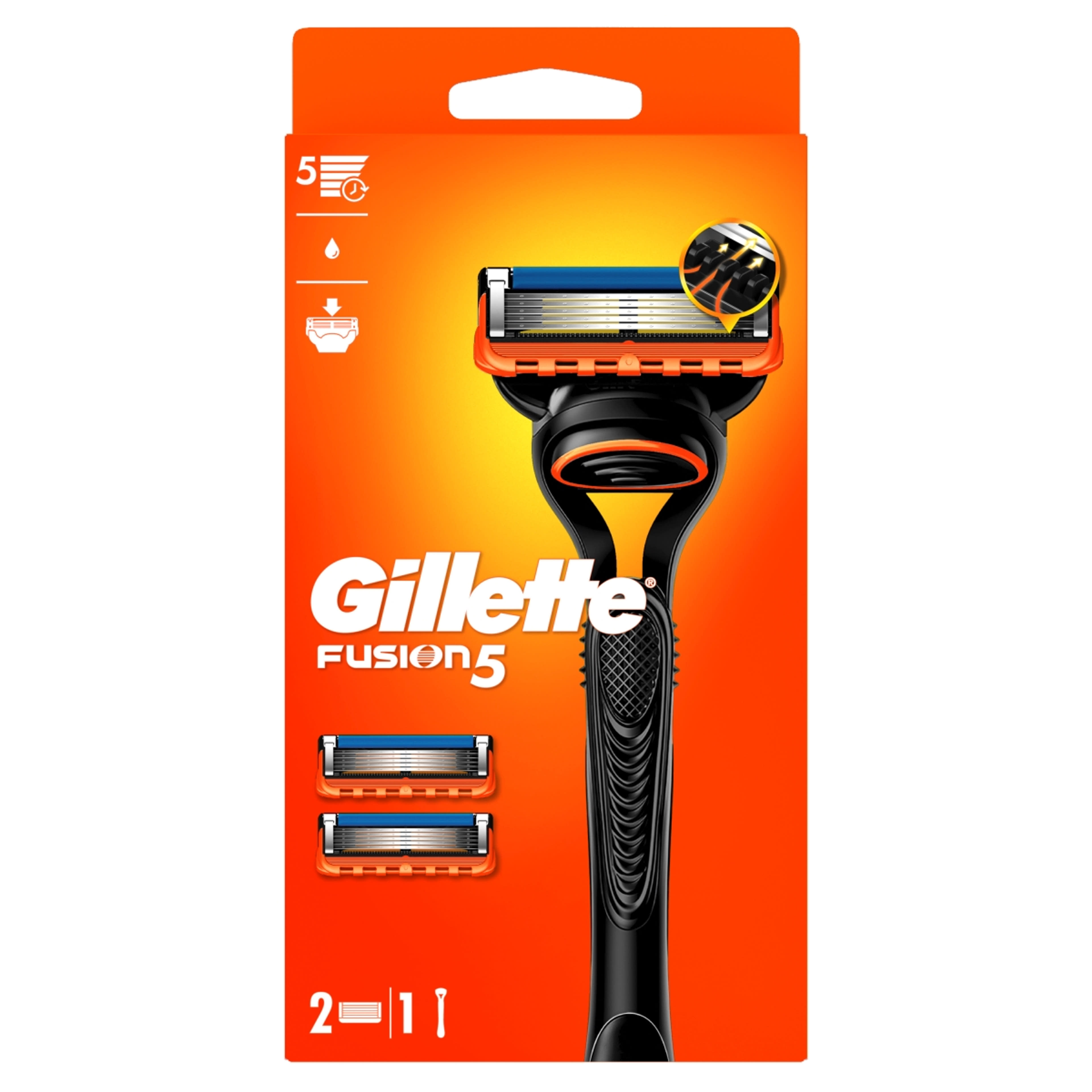 Gillette Fusion 5 pengés borotva készülék 2 db betéttel - 1 db