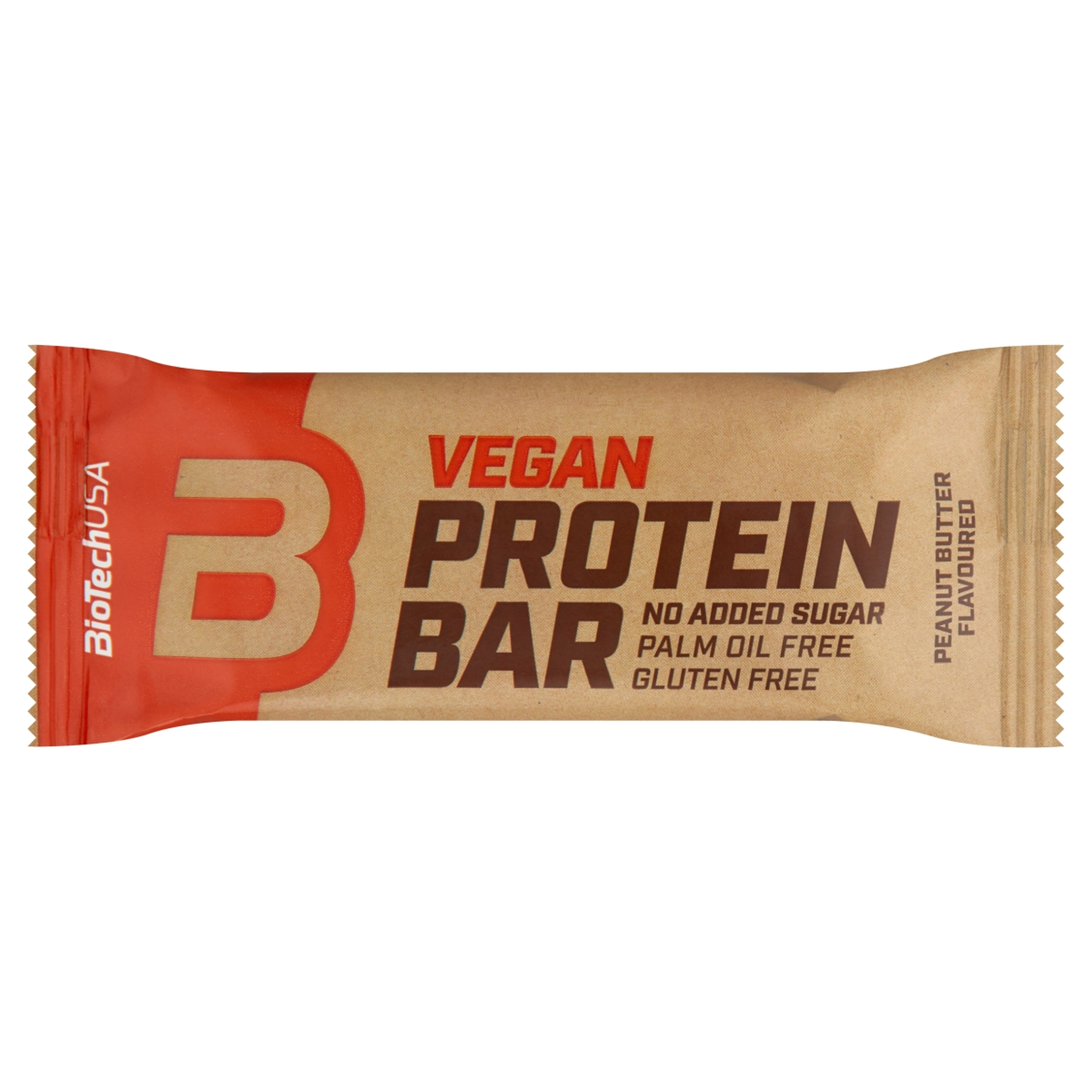 BioTechUSA Vegan Bar mogyoróvajas fehérjeszelet - 50 g