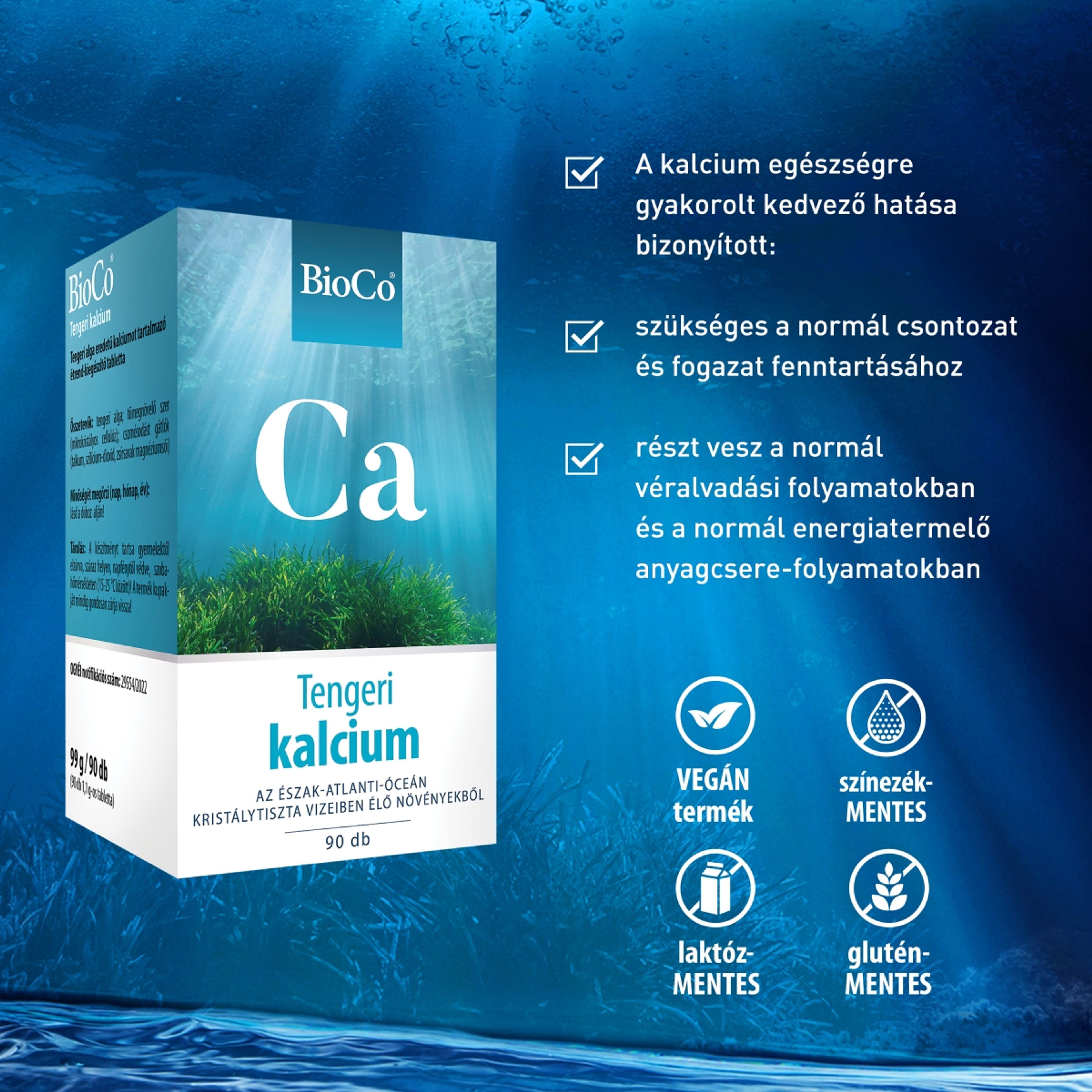 BioCo tengeri kalcium étrend-kiegészítő tabletta - 90 db-4