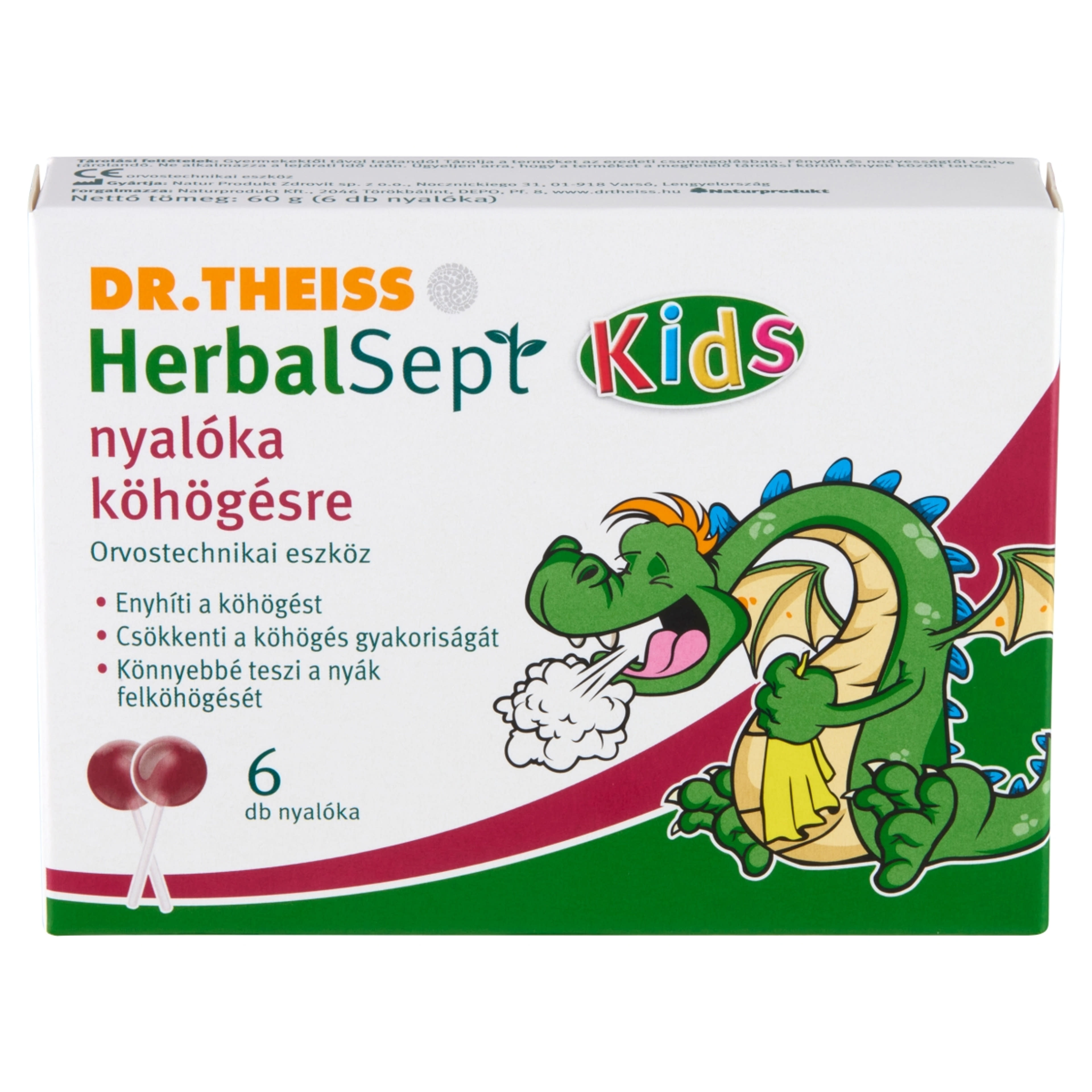 Dr.Theiss Herbalsept Köhögésre Nyalóka - 6 db-2