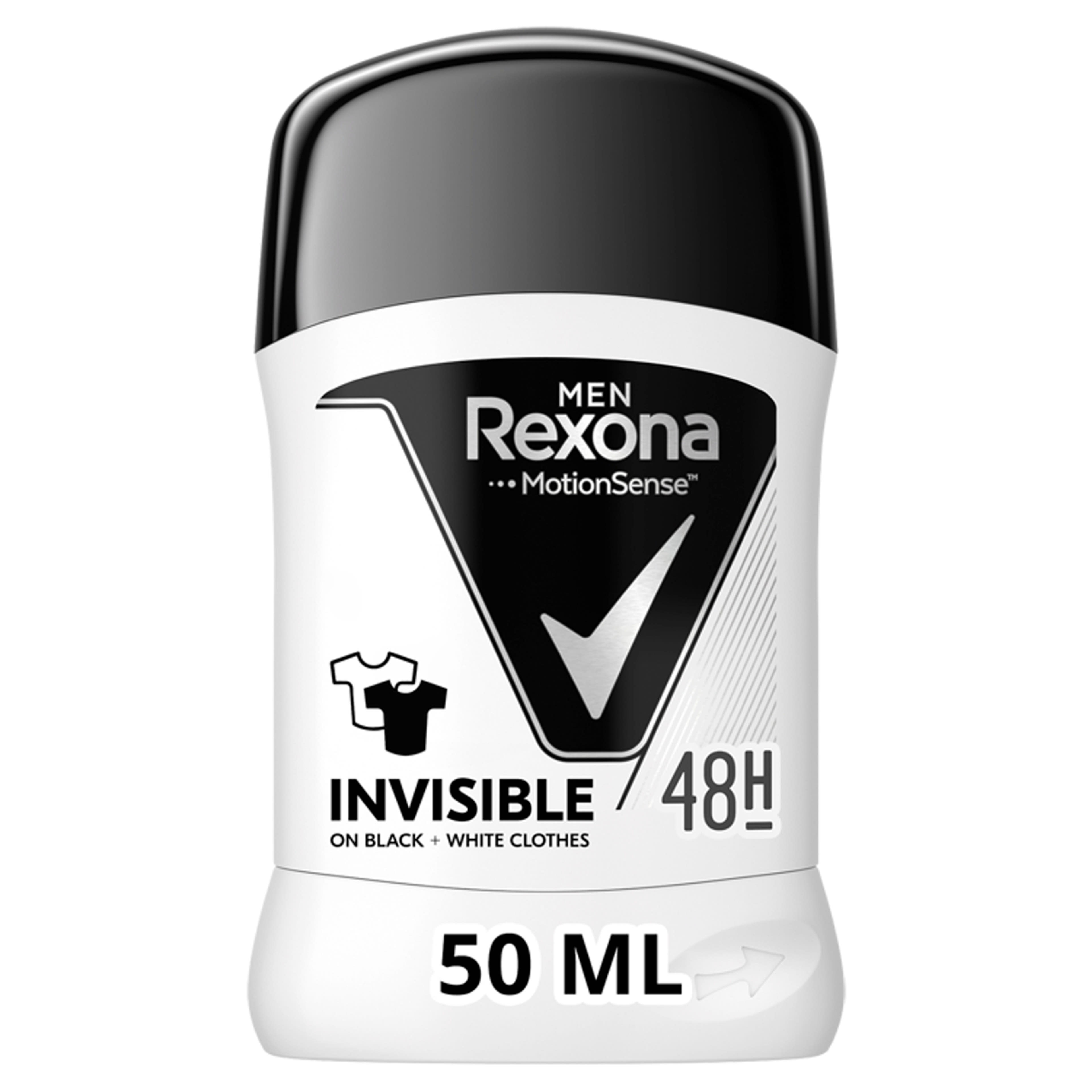 Rexona Men Invisible Black + White férfi izzadásgátló stick - 50 ml-2