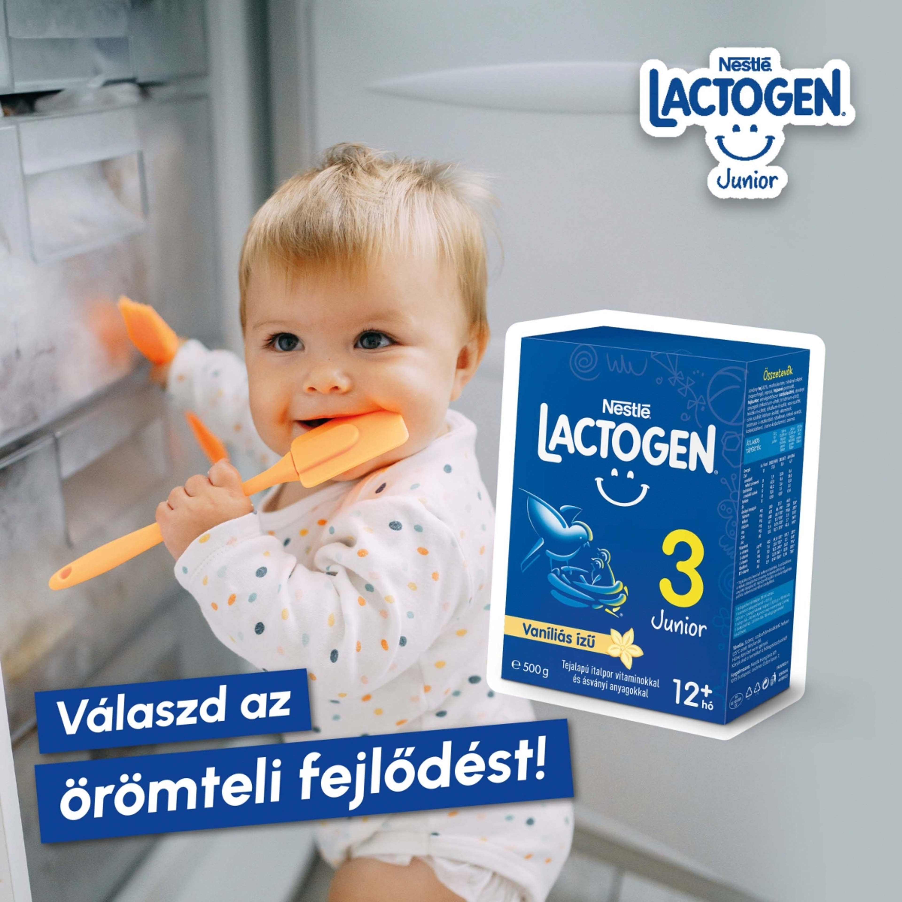 Lactogen 3 Junior tejalapú italpor vitaminokkal és ásványi anyagokkal vaníliás ízű 12 hónapos kortól - 500 g-9