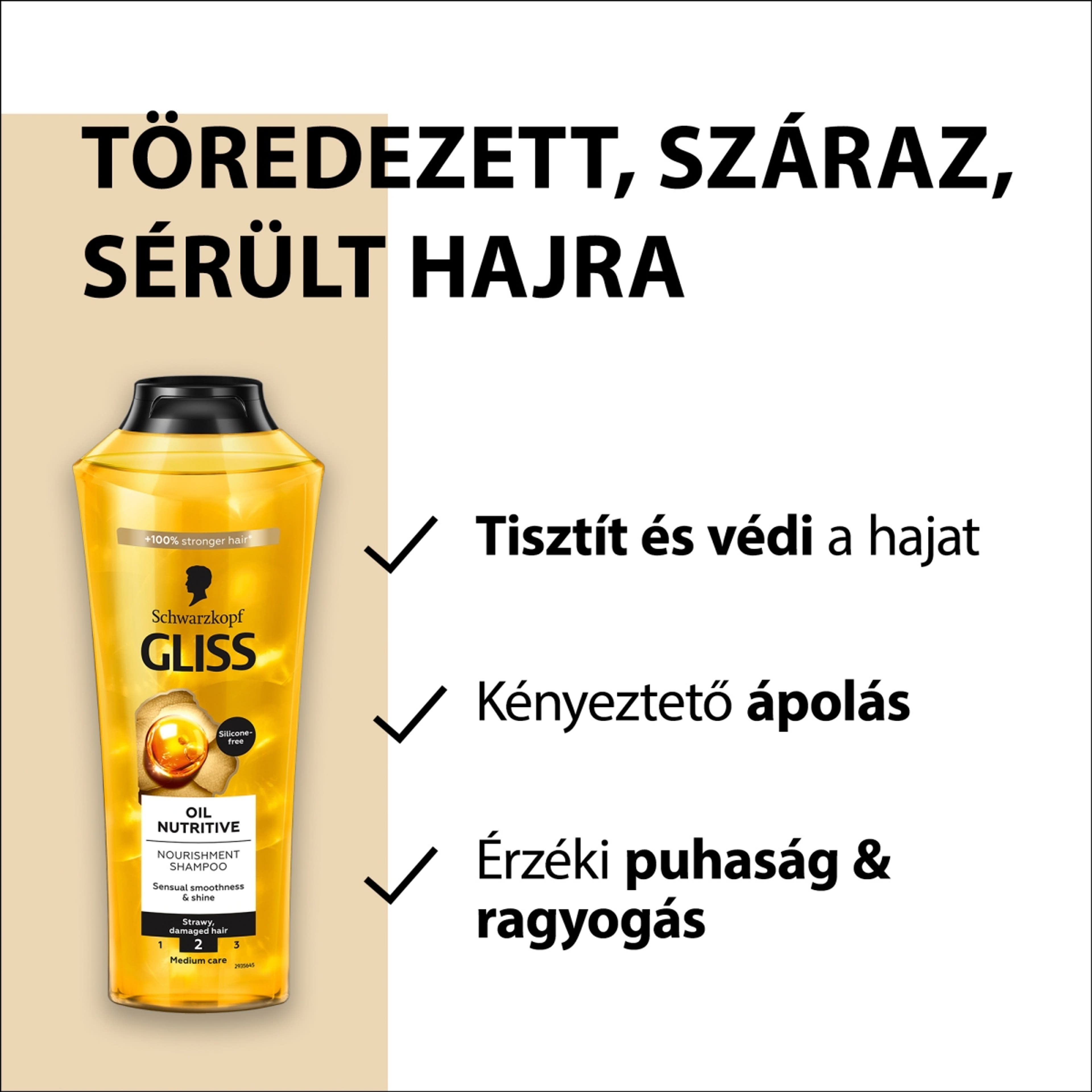 Gliss Tápláló olaj hajregeneráló sampon - 250 ml-4