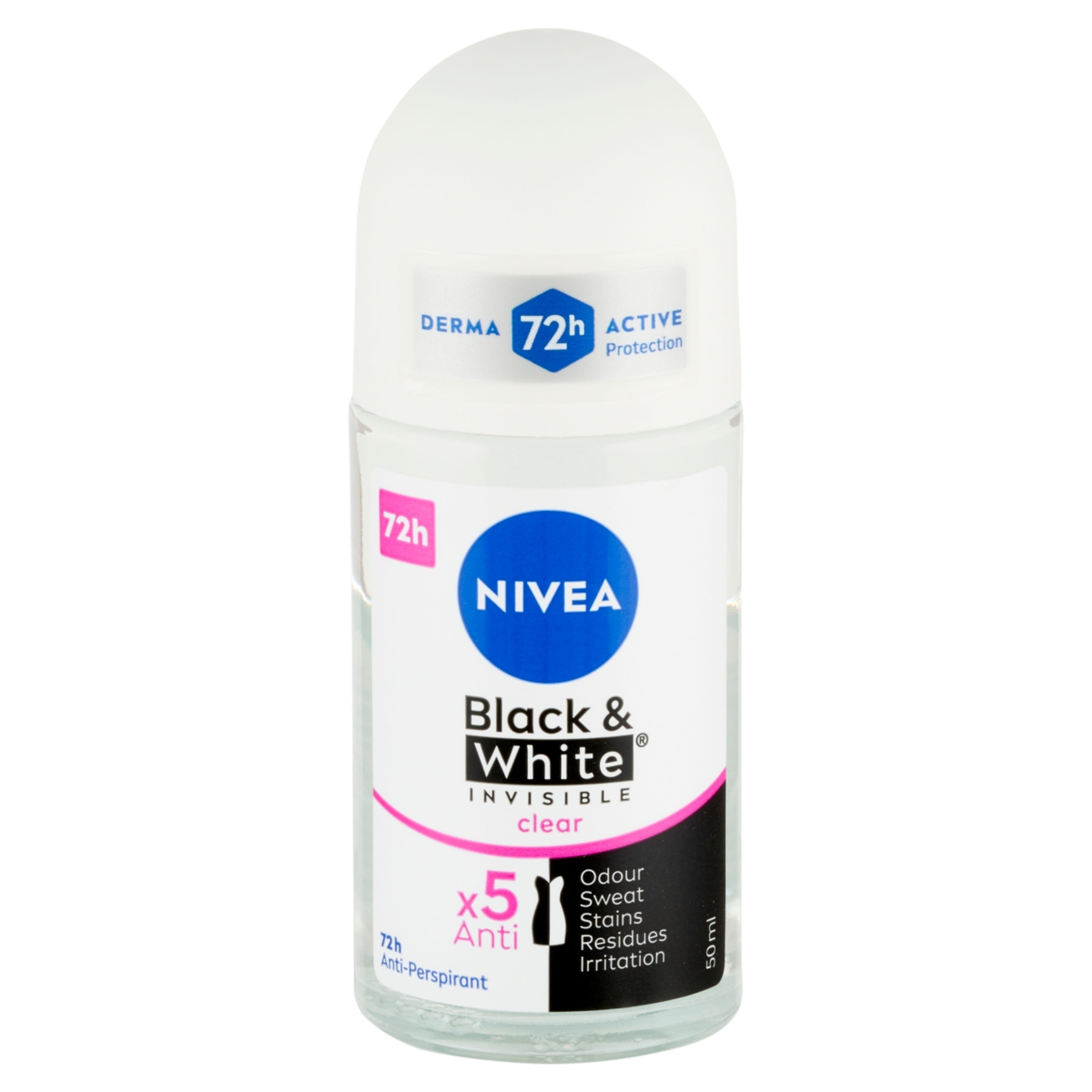 NIVEA Izzadásgátló golyós dezodor Black & White Invisible Clear - 50 ml-2