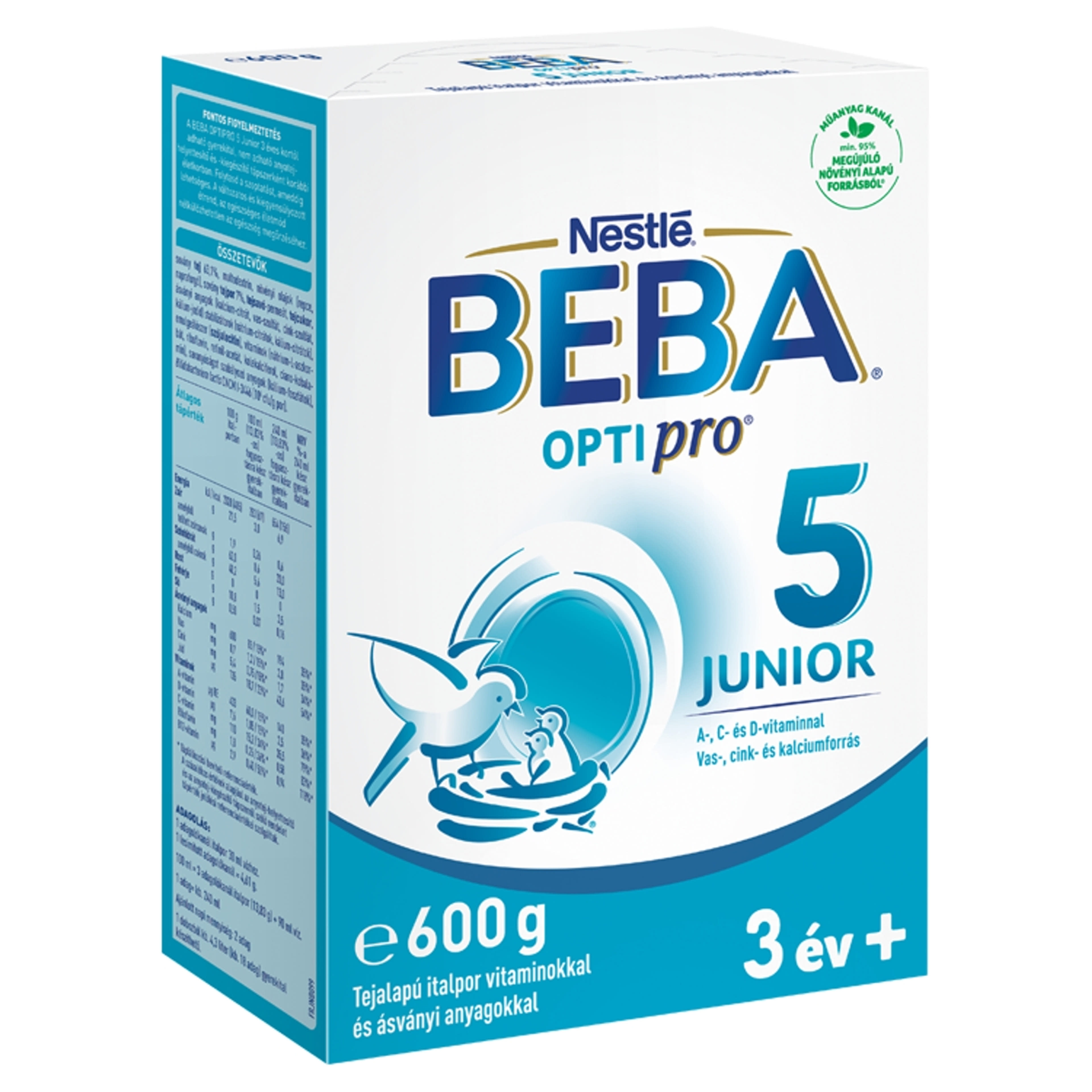 Beba Optipro 5 Junior tejalapú italpor vitaminokkal és ásványi anyagokkal 36 hónapos kortól - 600 g-4