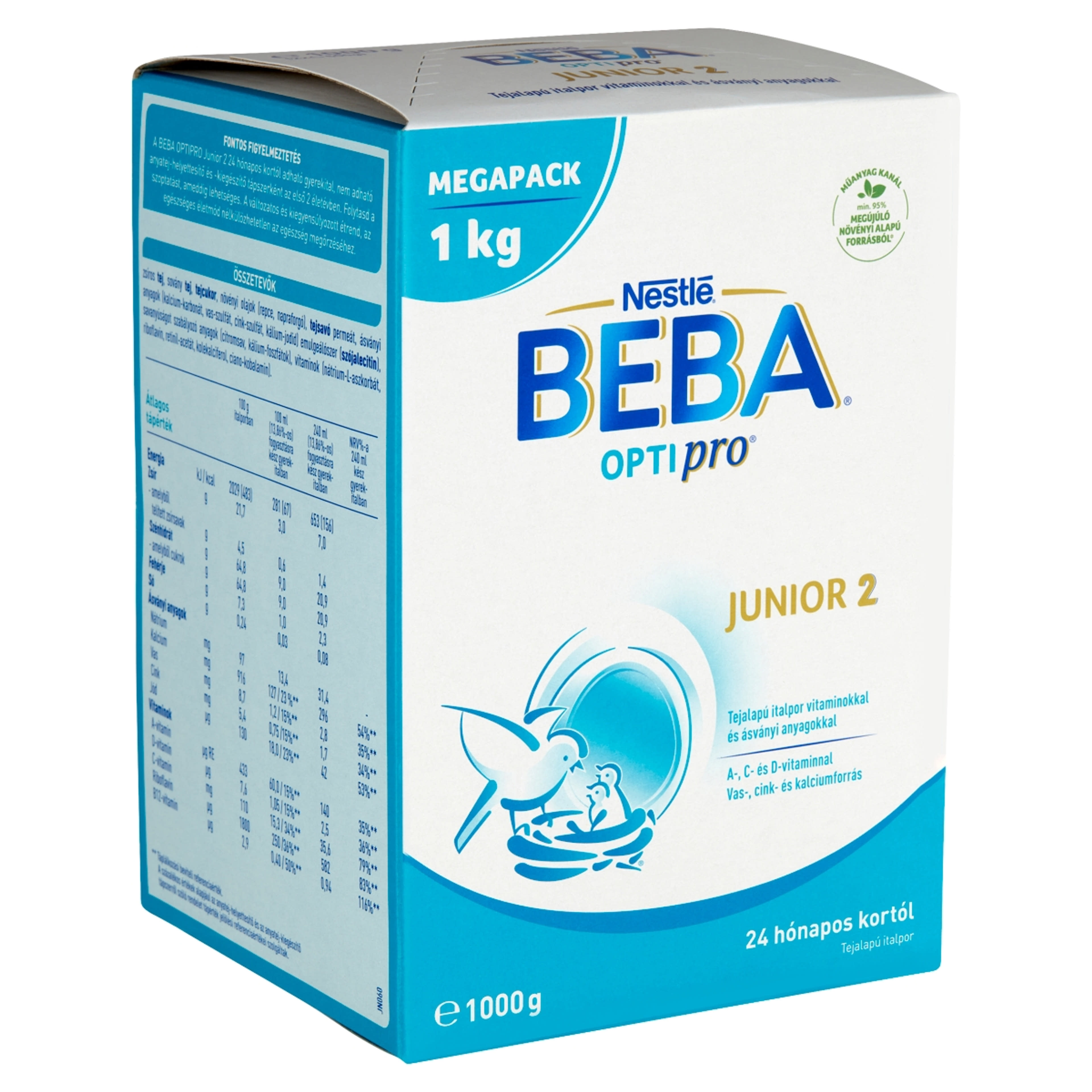 BEBA OPTIPRO Junior 2 italpor sovány tejjel 24 hónapos kortól MEGAPACK - 1000 g-2