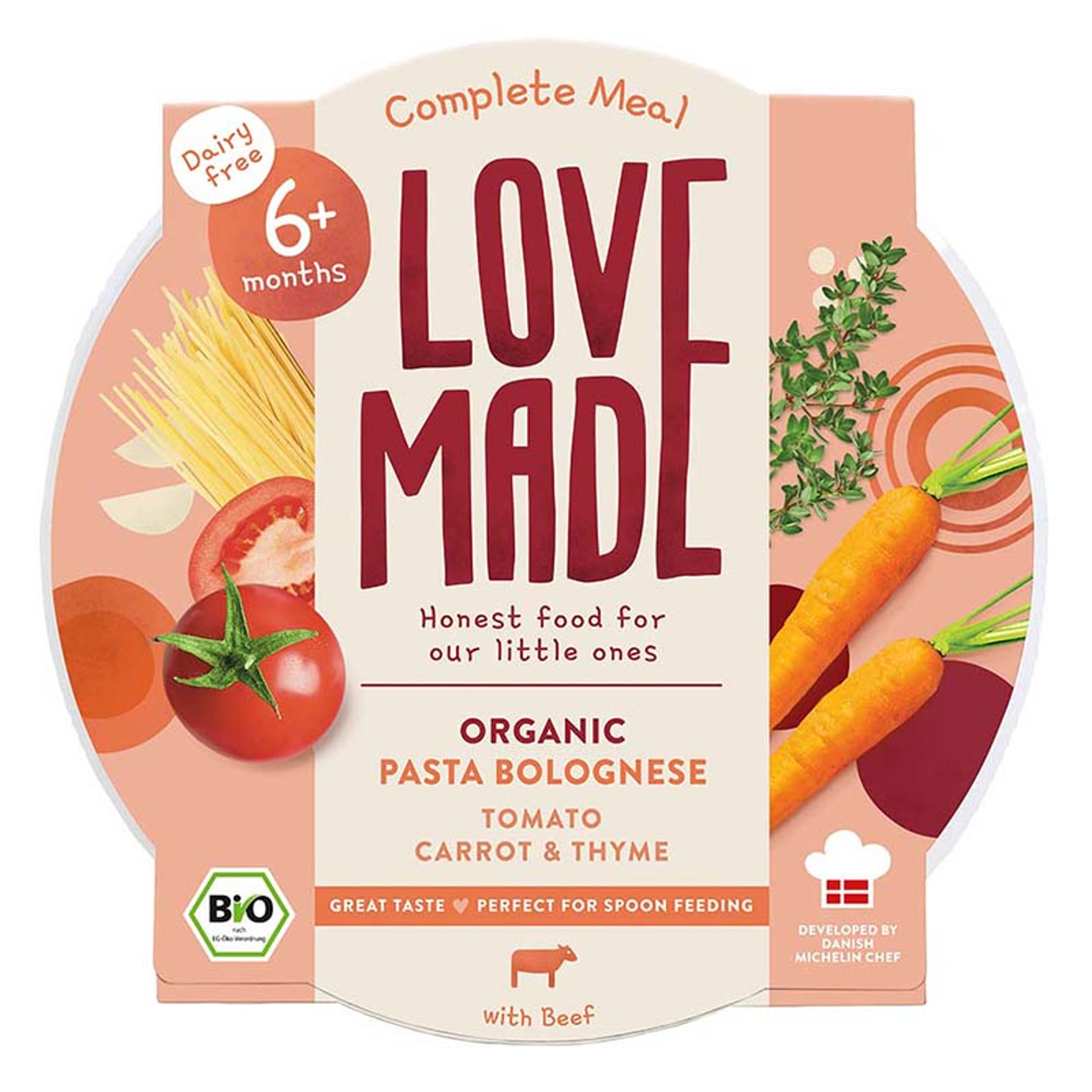 LoveMade Bio Bolognai teszta kakukkfűvel 6 hónapos kortól - 185 g