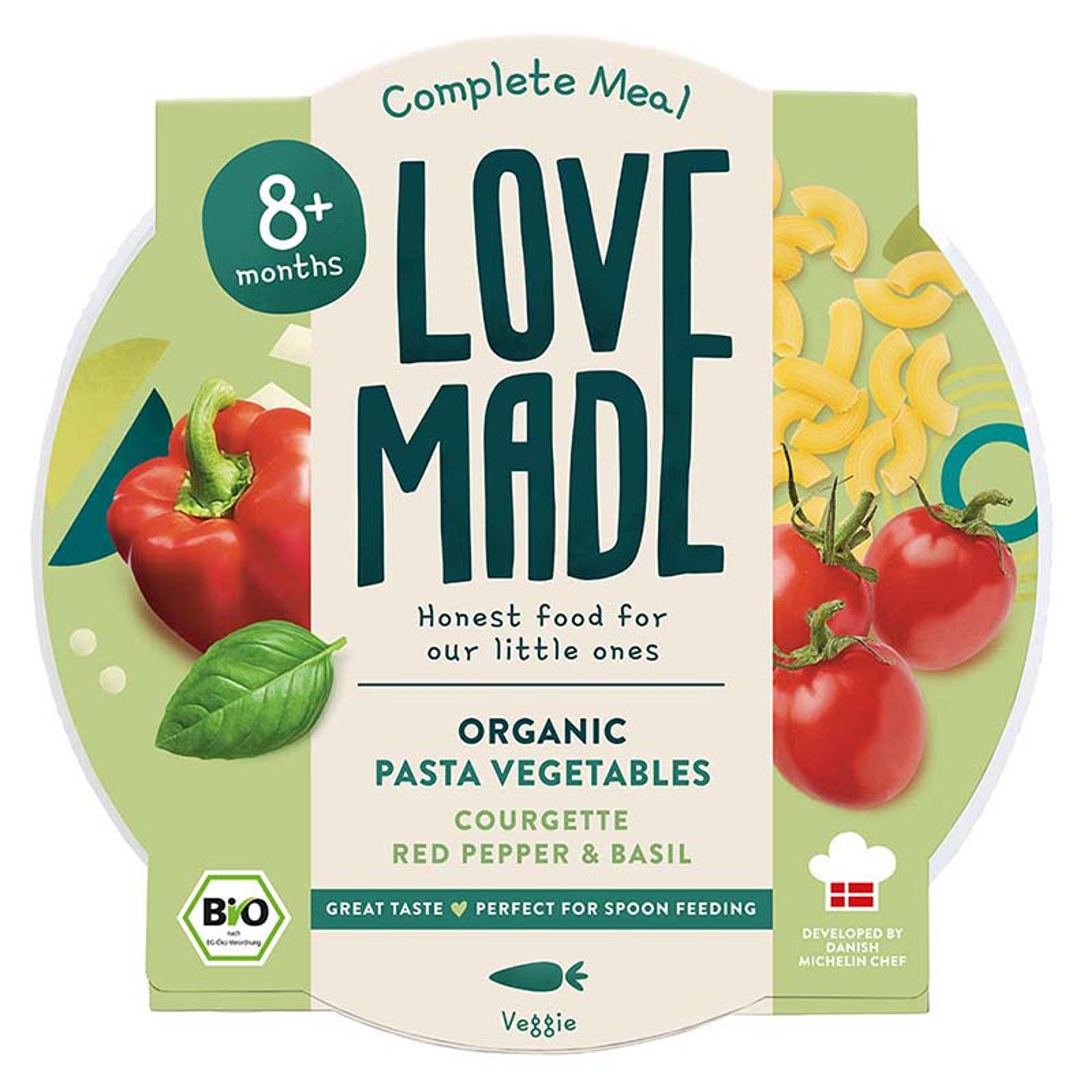 LoveMade Bio zöldséges tészta cukkinivel 8 hónapos kortól - 185 g