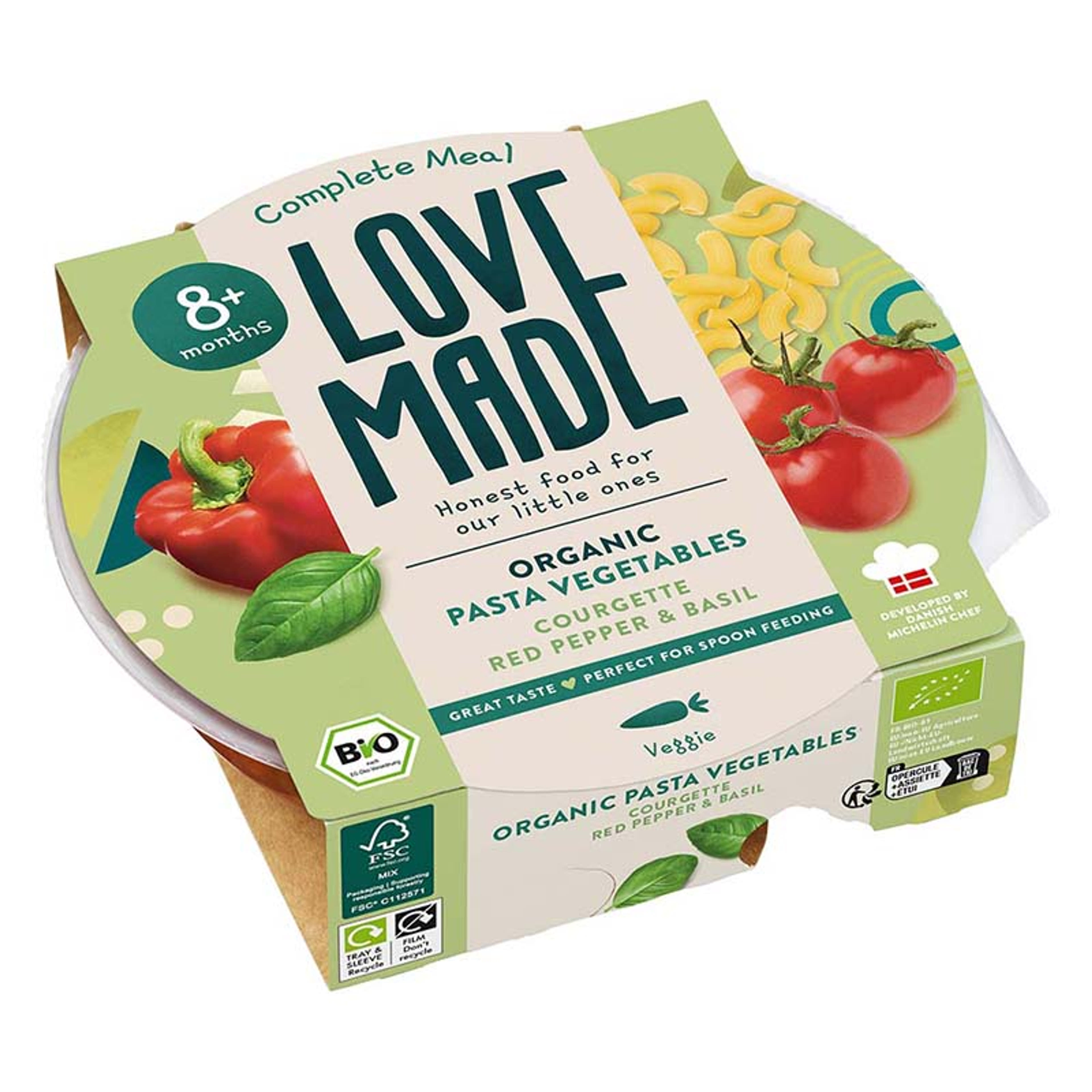 LoveMade Bio zöldséges tészta cukkinivel 8 hónapos kortól - 185 g-2