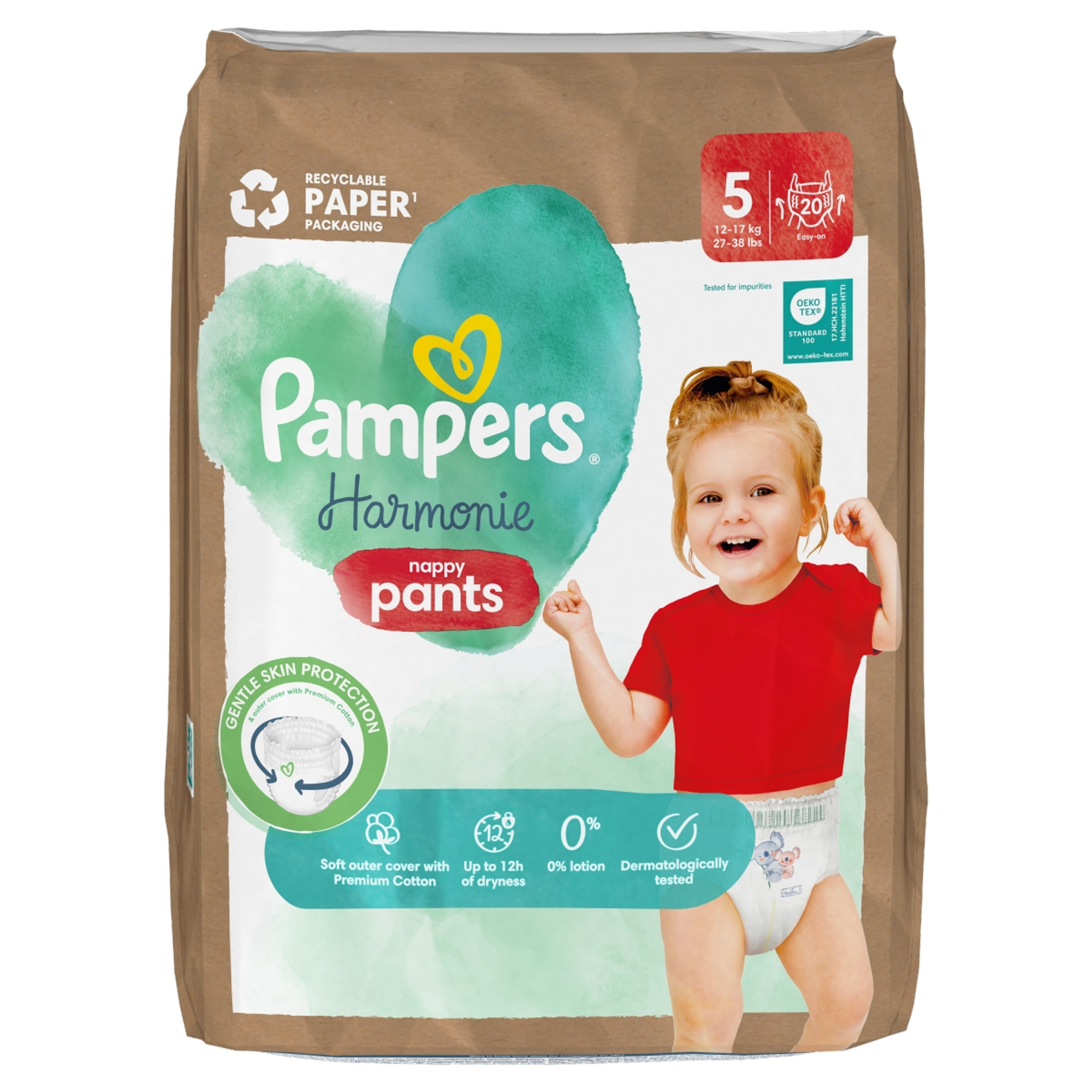 Pampers Harmonie Baby bugyipelenka 5-ös 12-17 kg - 20 db