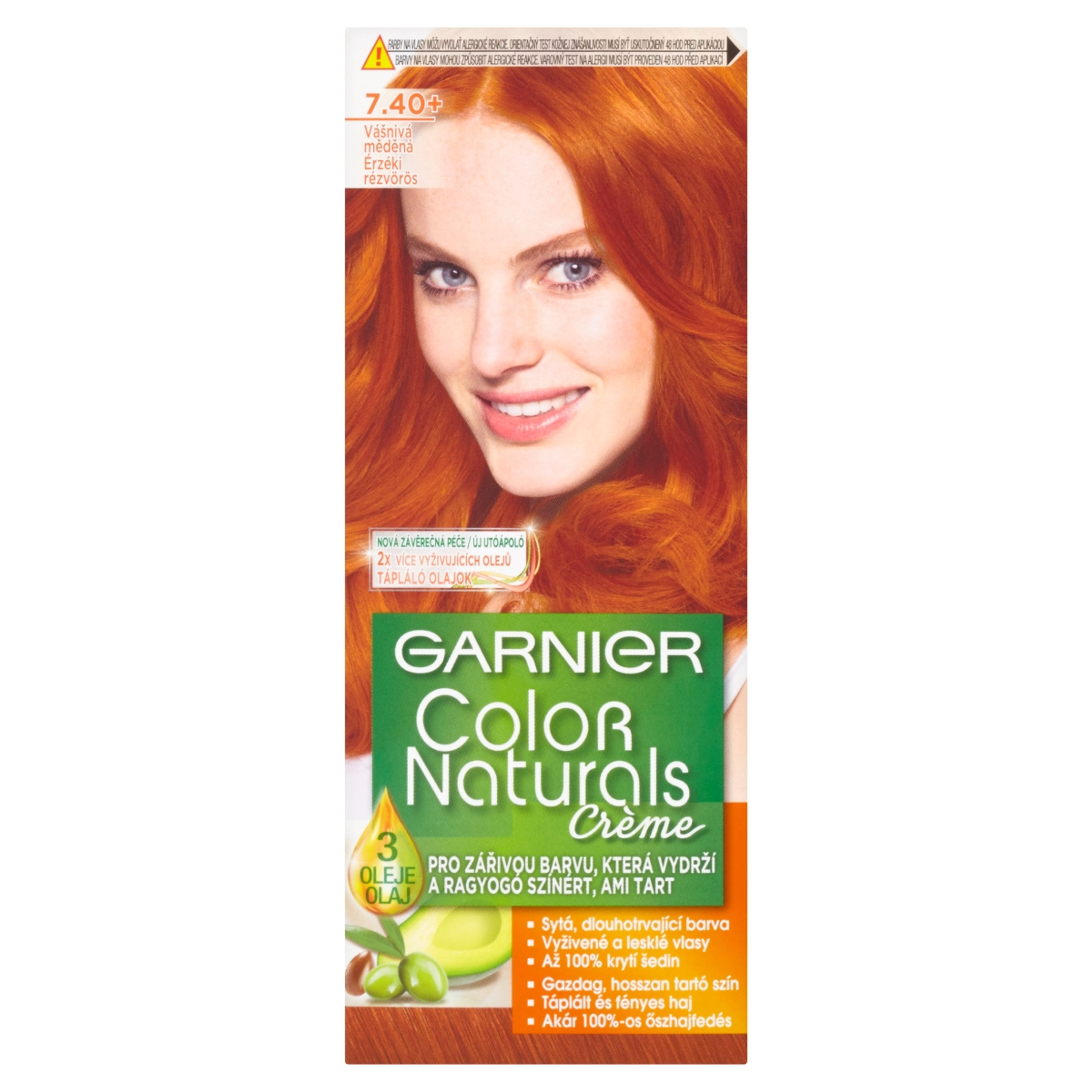 Garnier Color Naturals Tartós hajfesték 7.40 Érzéki rézvörös - 1 db-1