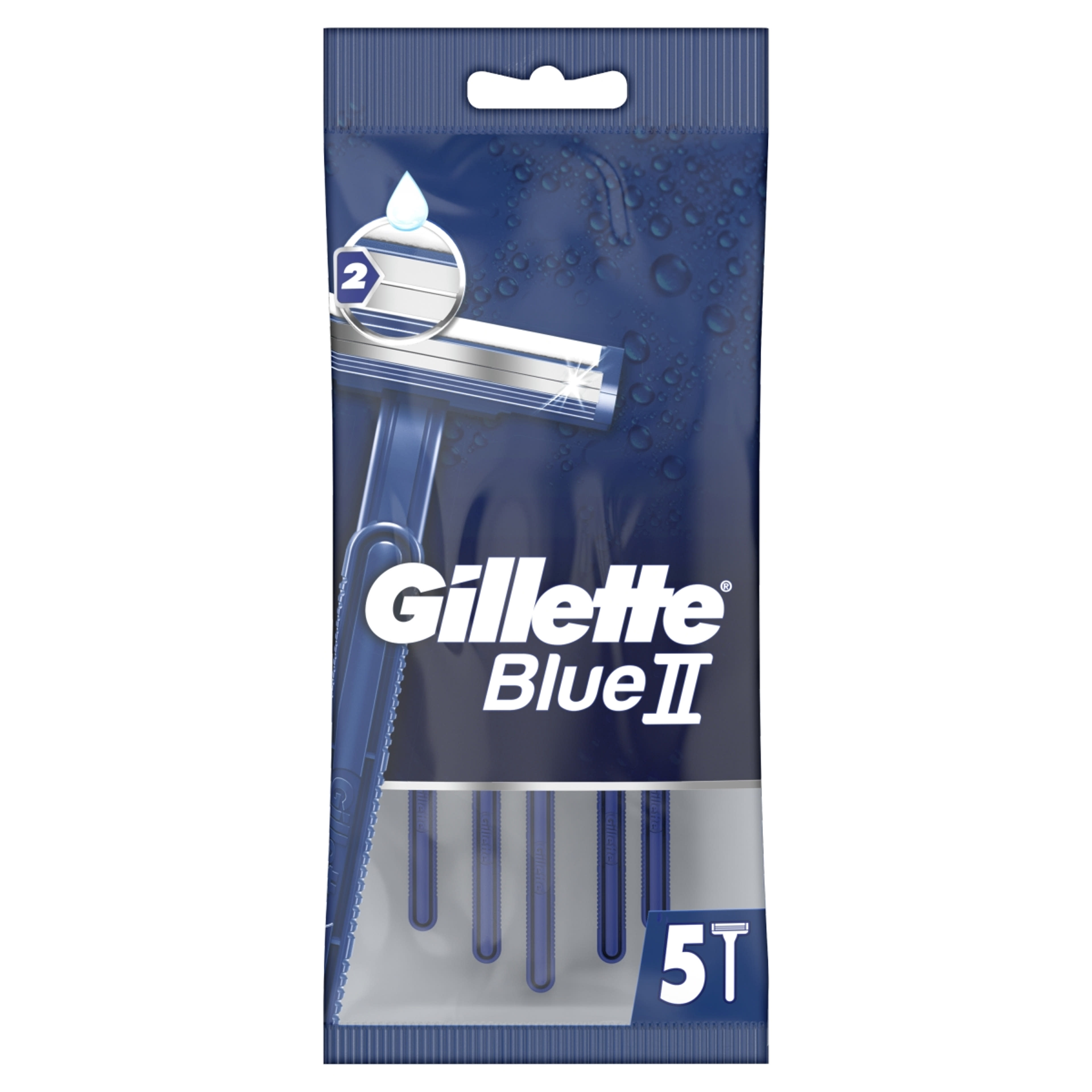 Gillette BlueII eldobható borotvák krémezõcsíkkal - 5 db-1