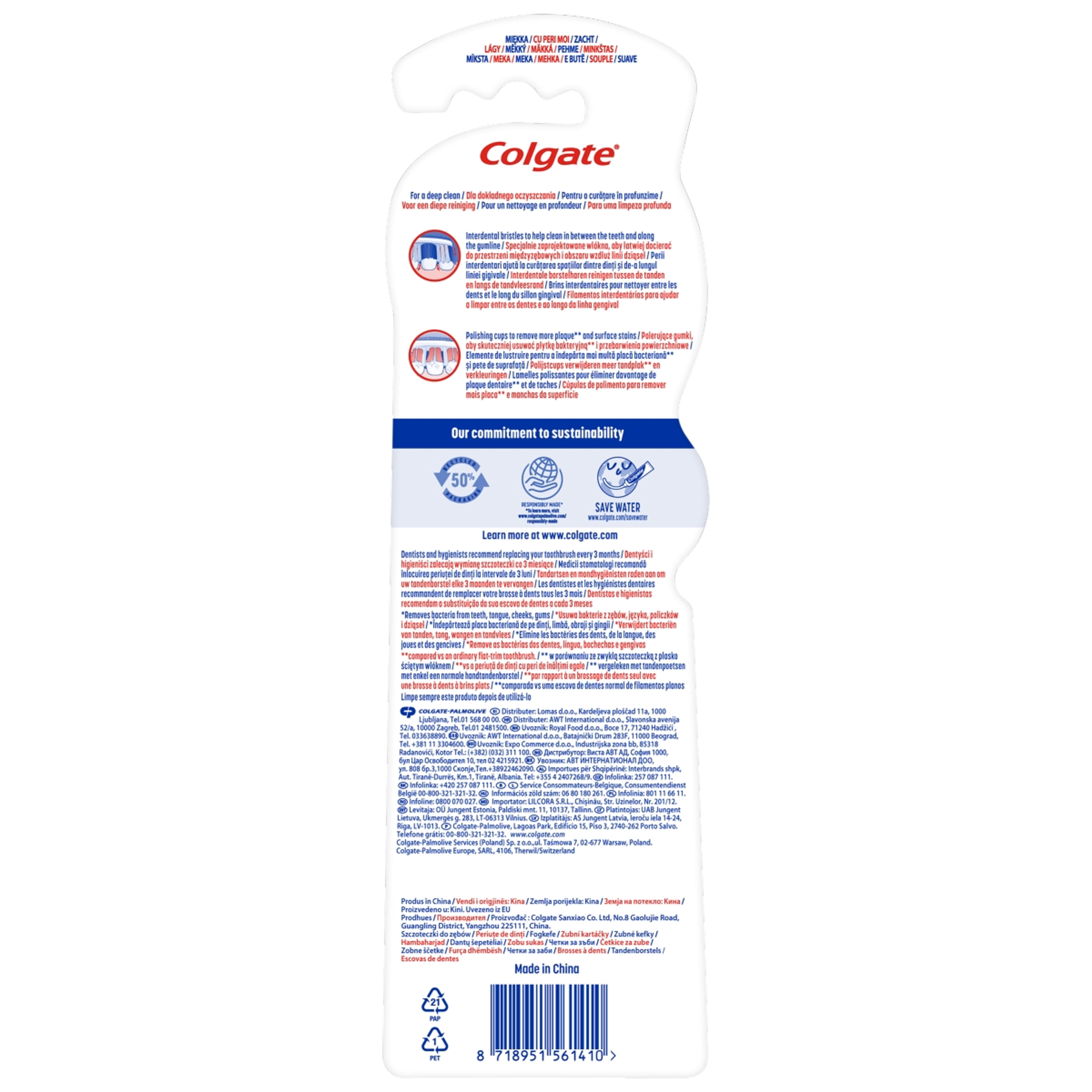 Colgate 360 Deep Clean Soft Duo fogkefe - 2 db-3
