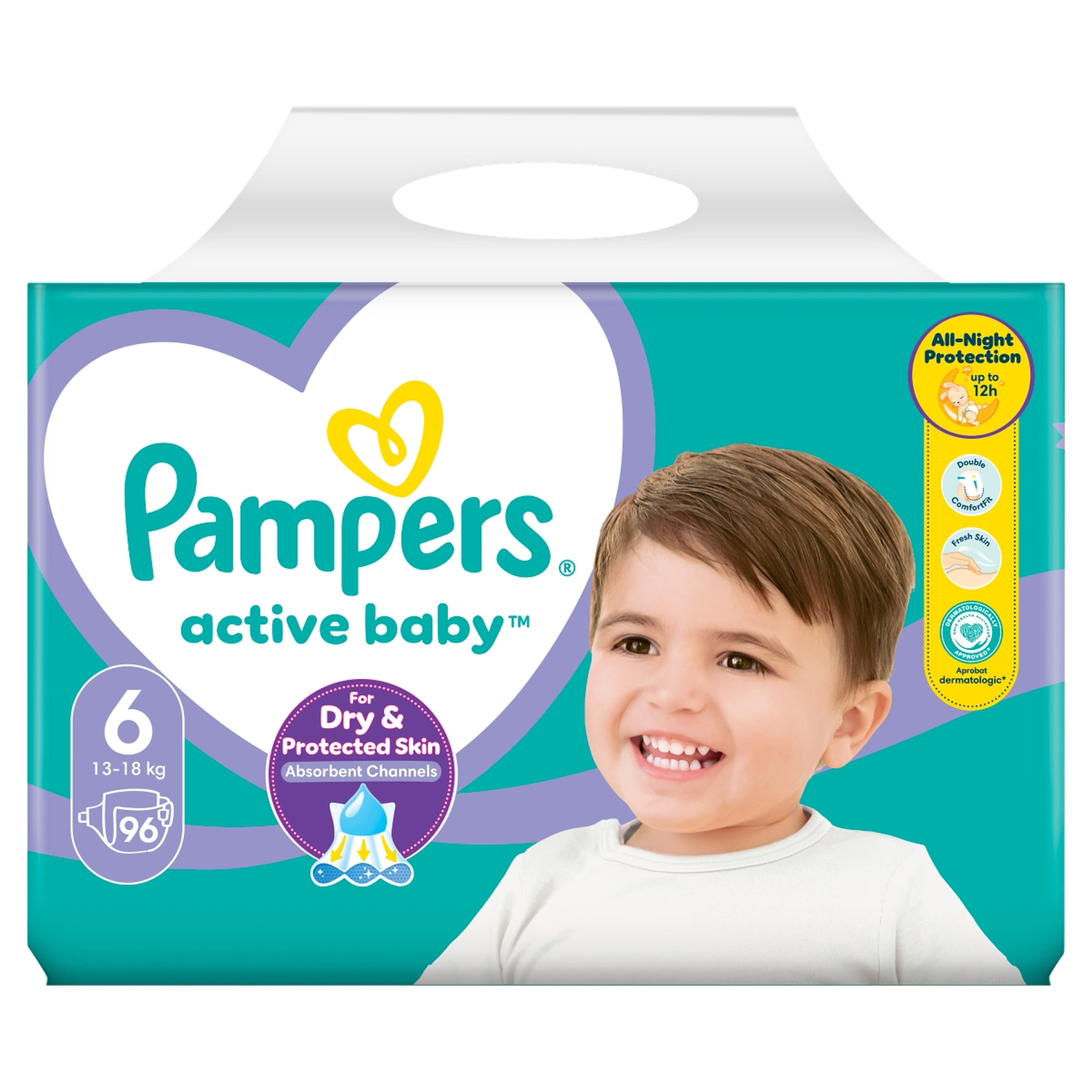 Pampers active baby mega pack+ 6-os 13-18kg - 96 db