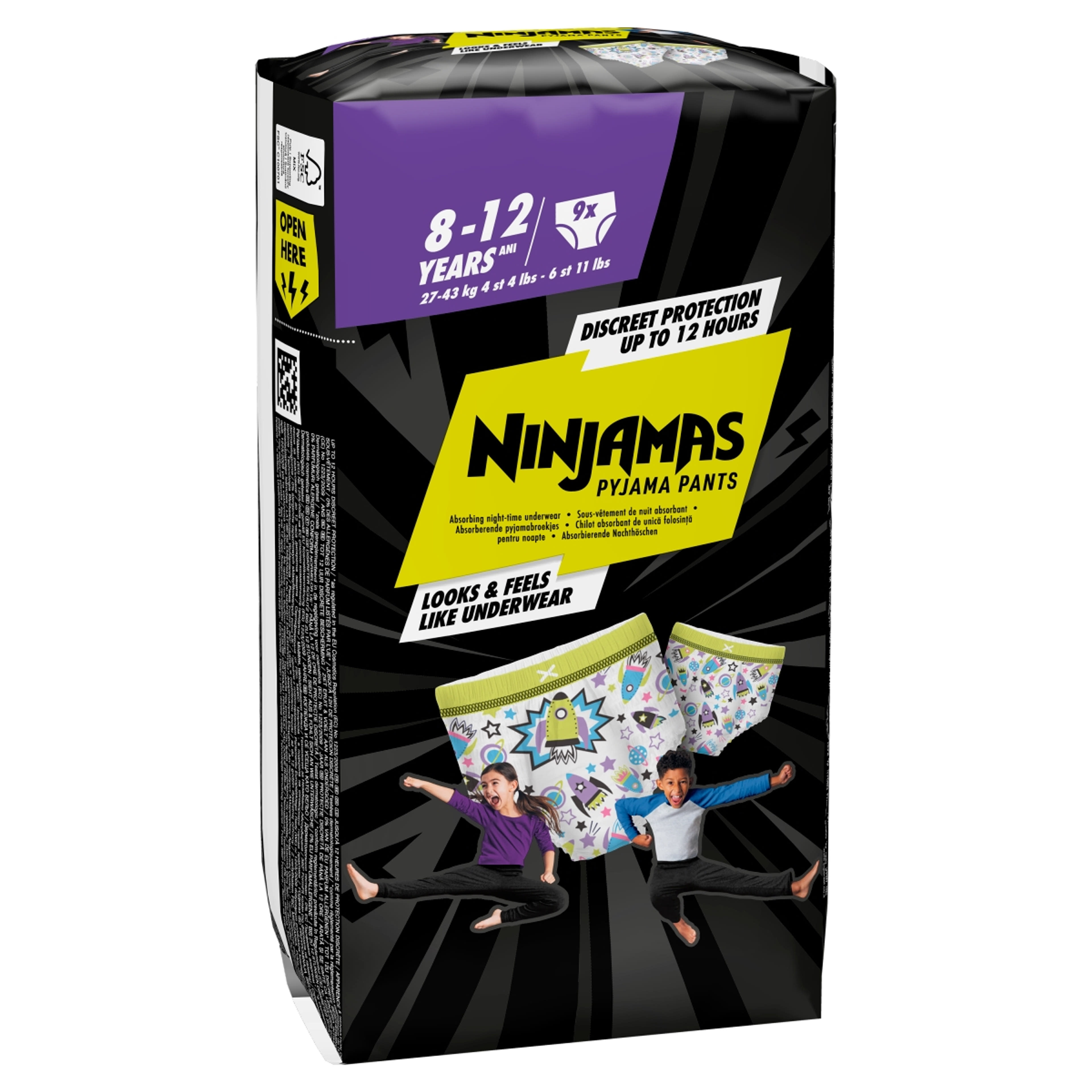 Ninjamas Pyjama Pants bugyipelenka 8-12 év 27-43 kg /űrhajós - 9 db-2