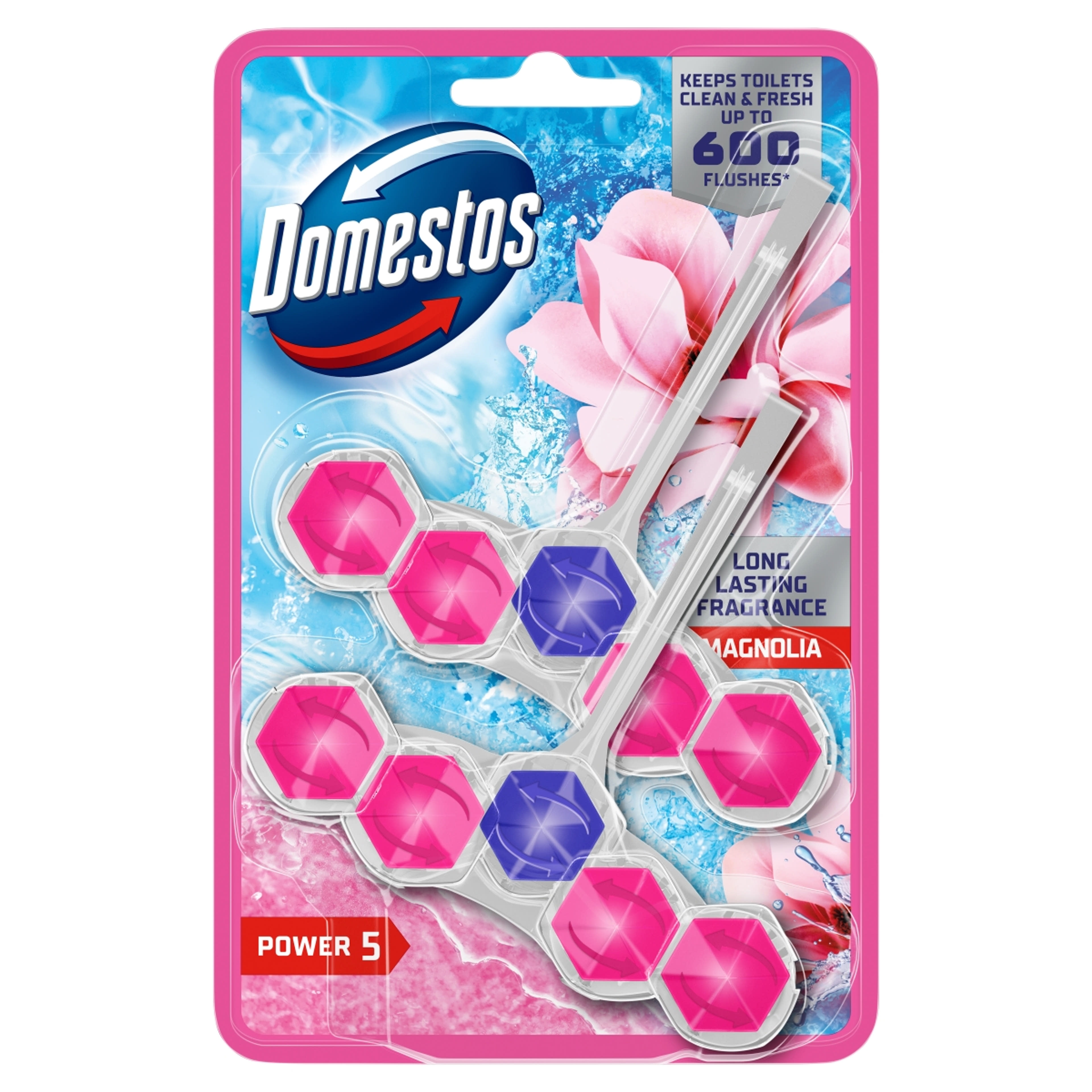 Domestos Power5 Magnolia WC illatosító 2x50 g - 100 g-1