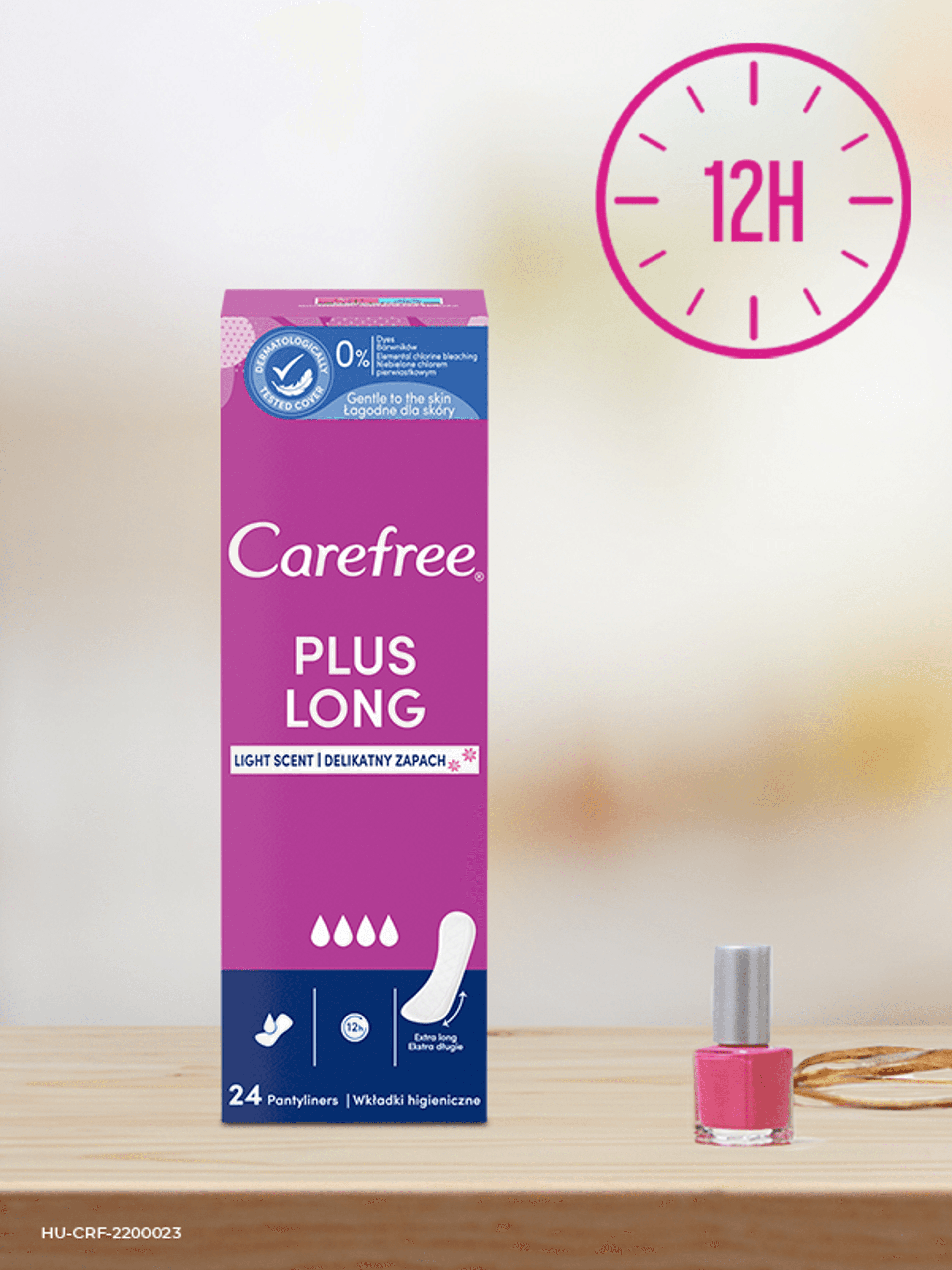 Carefree Plus Long tisztasági betét lágy illattal - 24 db-7