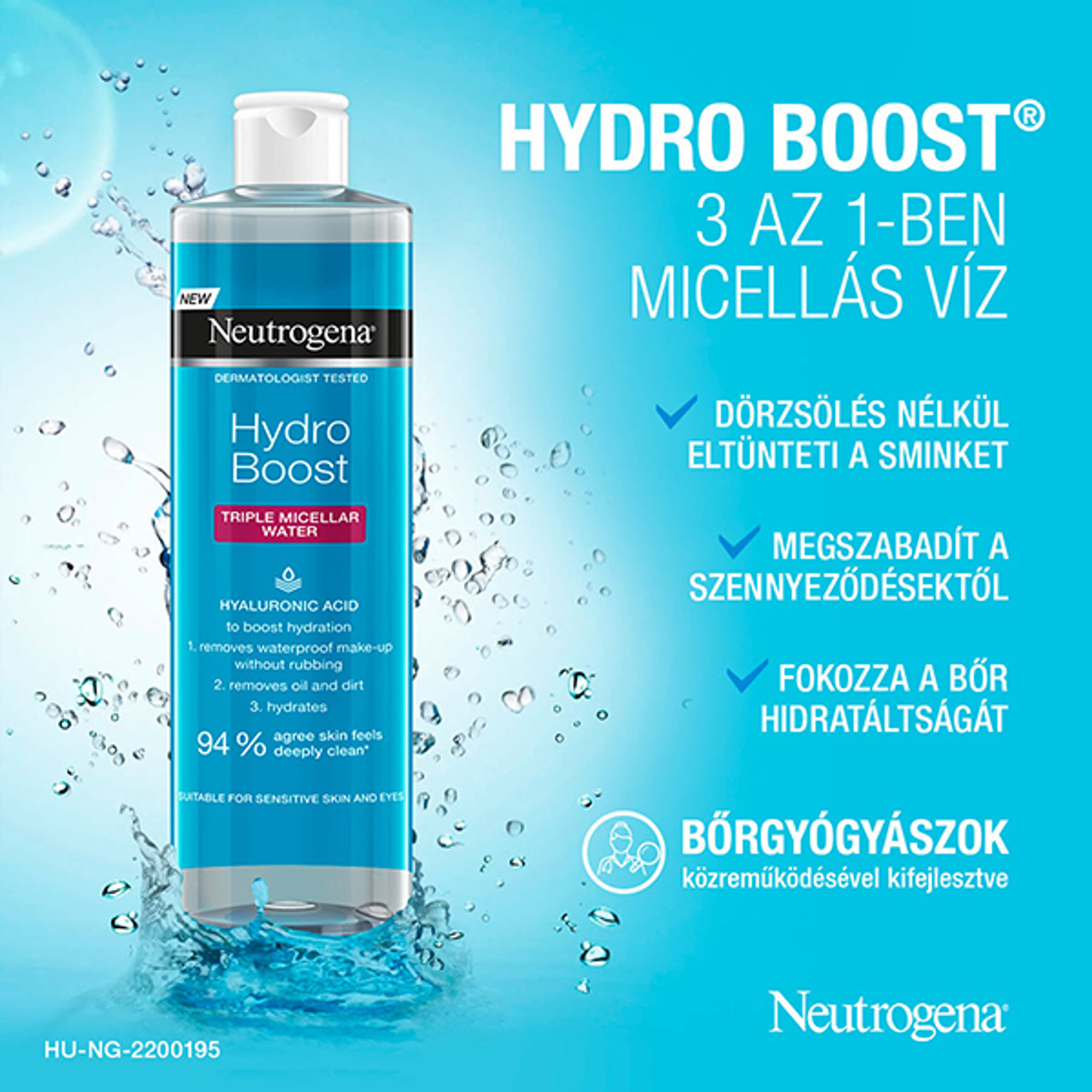 Neutrogena Hydro Boost 3 az 1-ben micellás víz - 400 ml-2