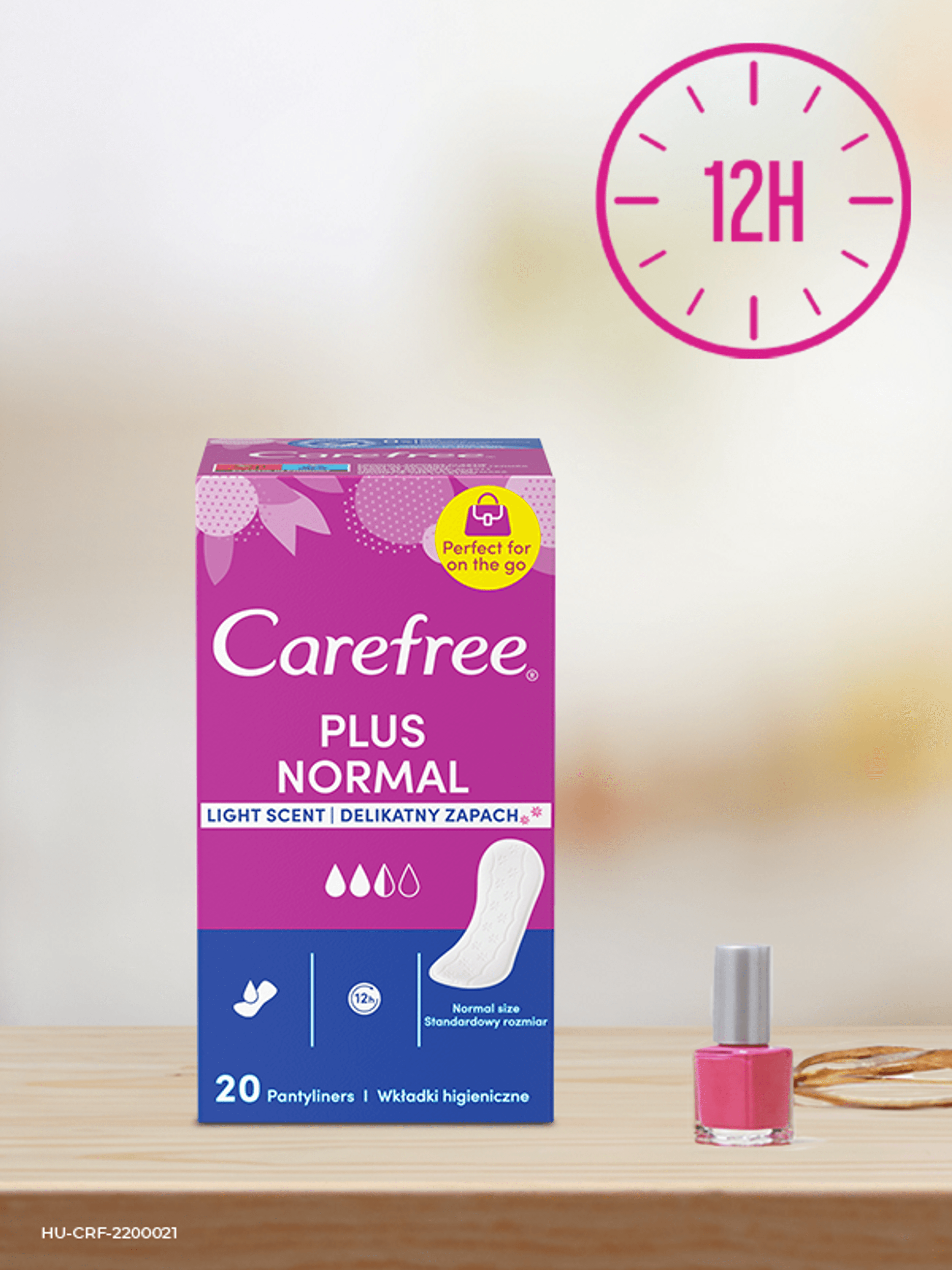 Carefree Plus Original tisztasági betét lágy illattal - 20 db-7