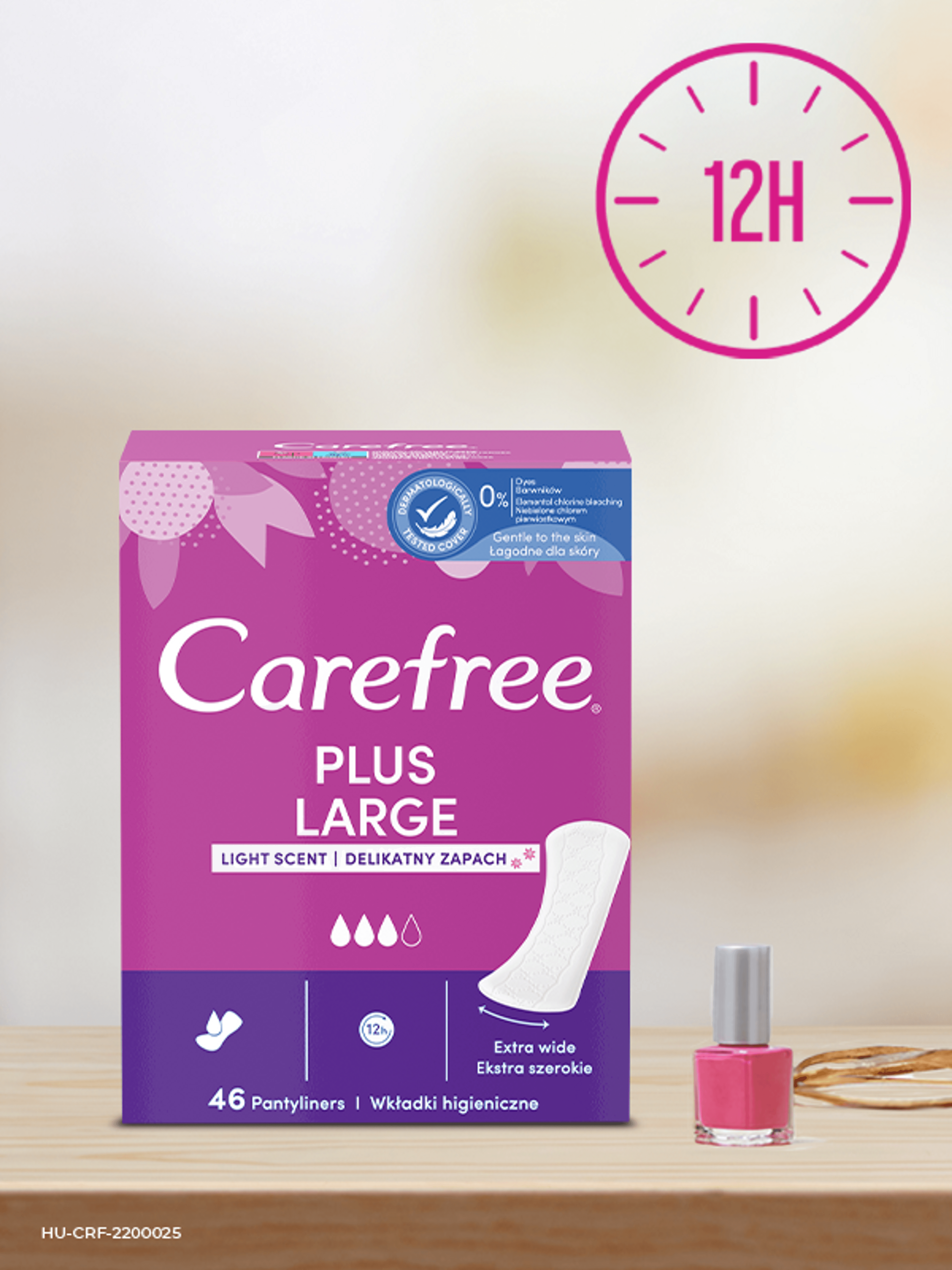 Carefree Plus Large tisztasági betét lágy illattal - 64 db-7