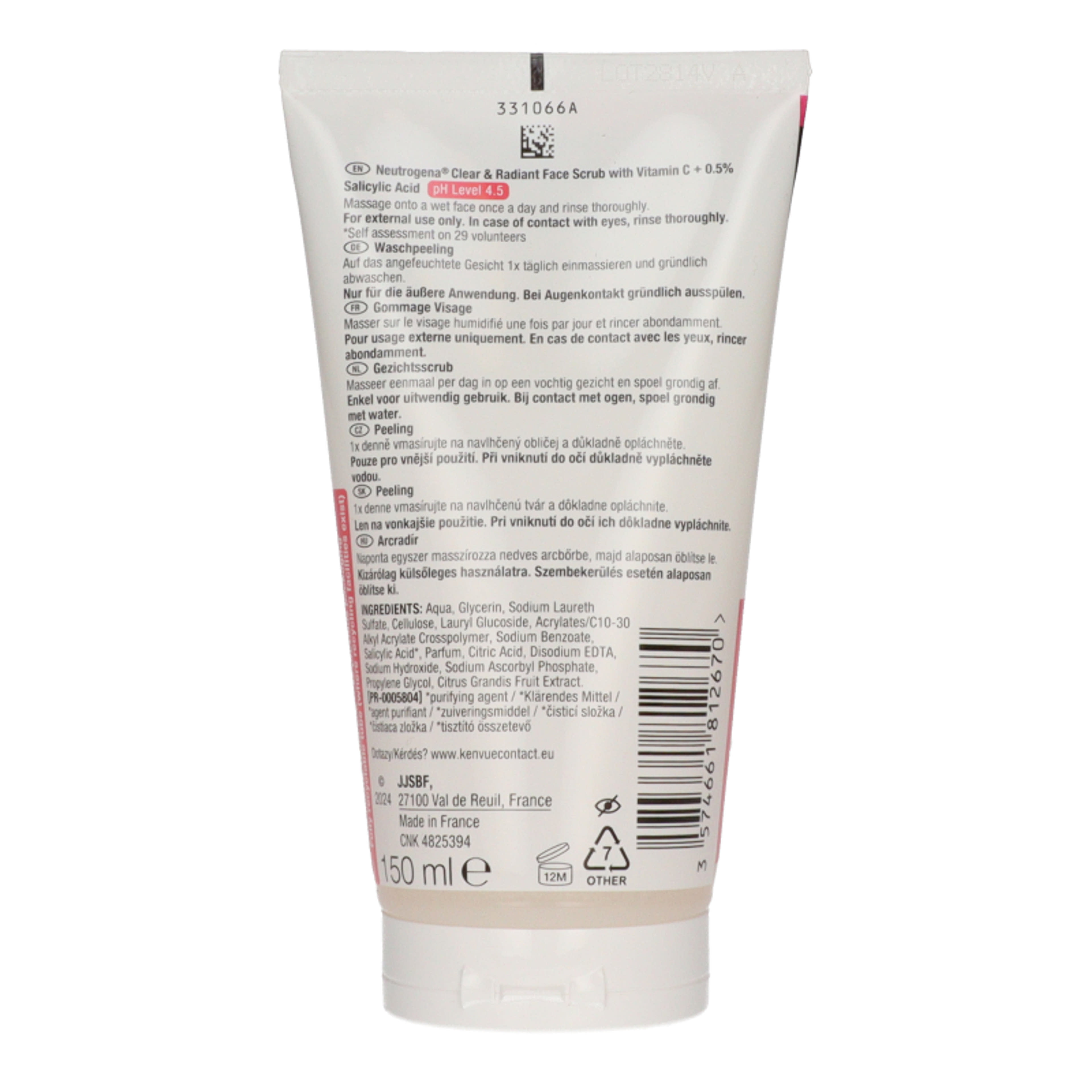 Neutrogena Clear & Radiant bőrradír - 150 ml-4